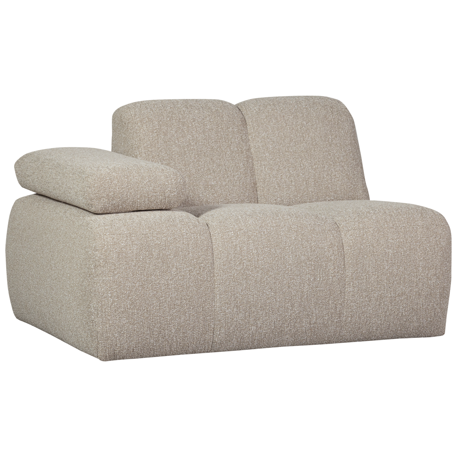 MOJO 1-SEATER ELEMENT ARM LEFT BOUCLE BEIGE MELANGE