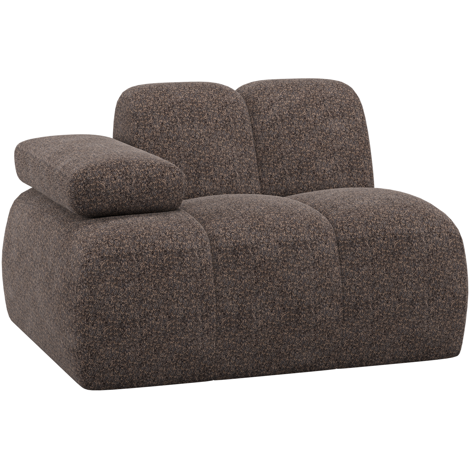 WOOOD canapea modulara MOJO 1-SEATER ELEMENT | 100% Pes | Maro | 74x124x97 cm