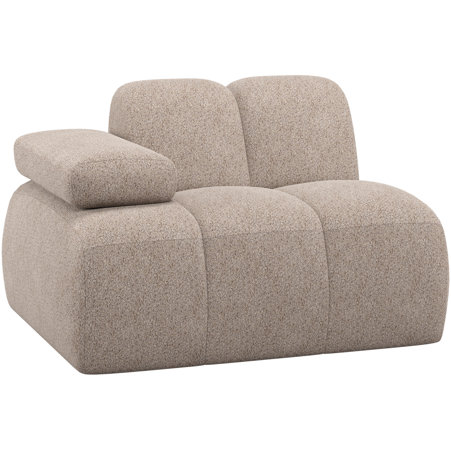 WOOOD canapea modulara MOJO 1-SEATER ELEMENT | 100% Pes | Maro | 74x124x97 cm