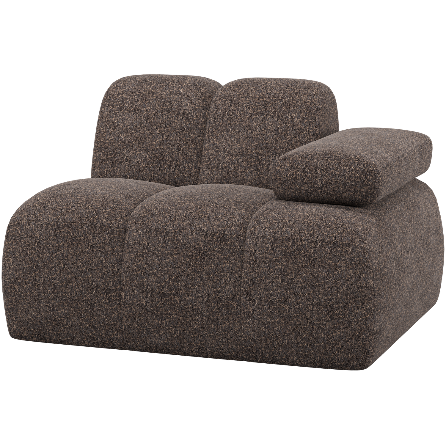WOOOD canapea modulara MOJO 1-SEATER ELEMENT | 100% Pes | Maro | 74x124x97 cm