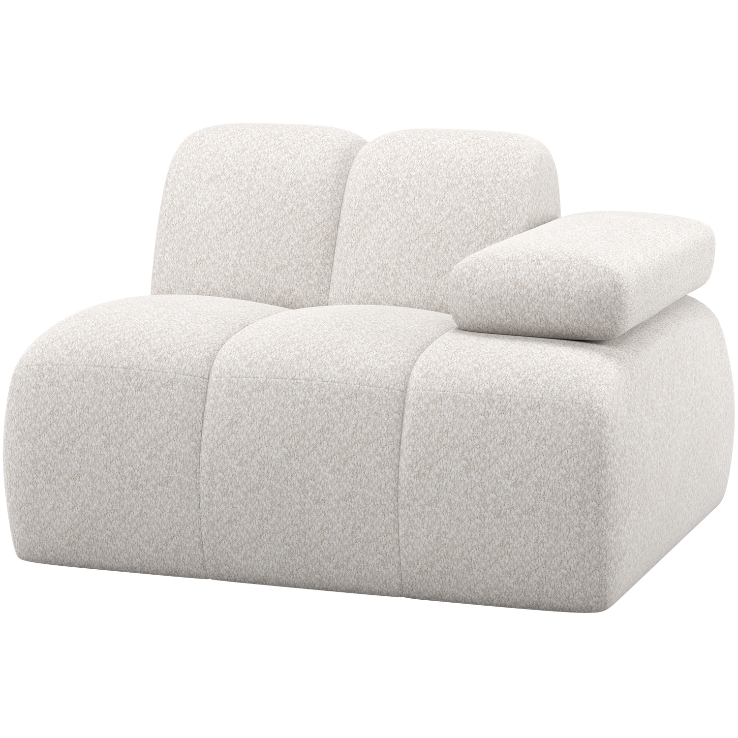 WOOOD canapea modulara MOJO 1-SEATER ELEMENT | 100% Pes | Ecru | 74x124x97 cm