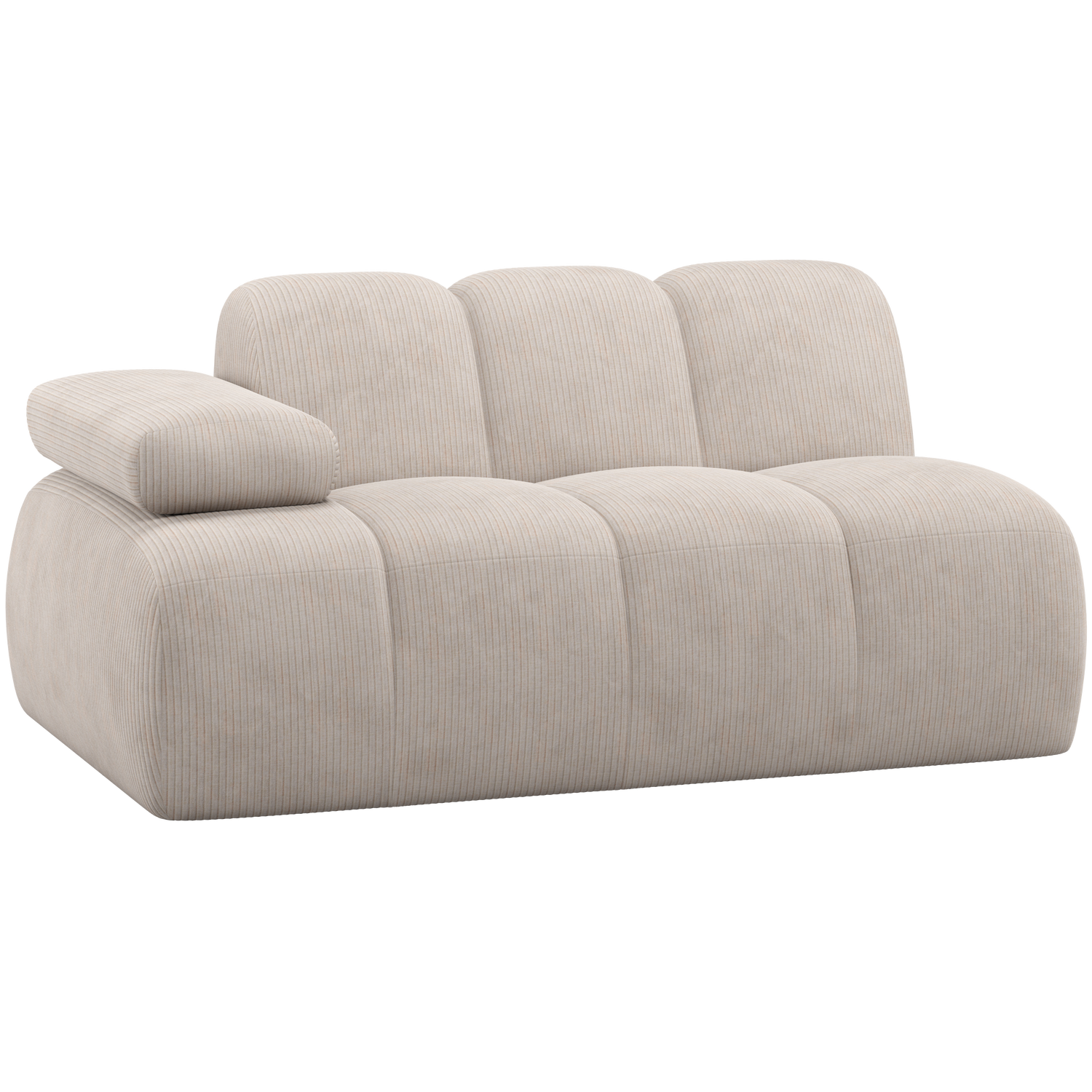 WOOOD canapea modulara MOJO 1,5-SEATER ELEMENT | 100% Pes | Ecru | 74x164x97 cm