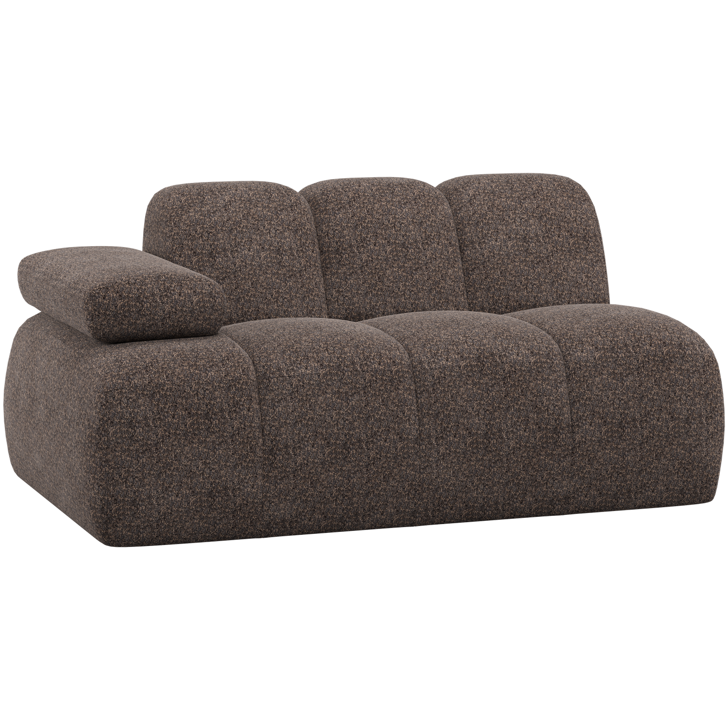 WOOOD canapea modulara MOJO 1,5-SEATER ELEMENT | 100% Pes | Maro | 74x164x97 cm