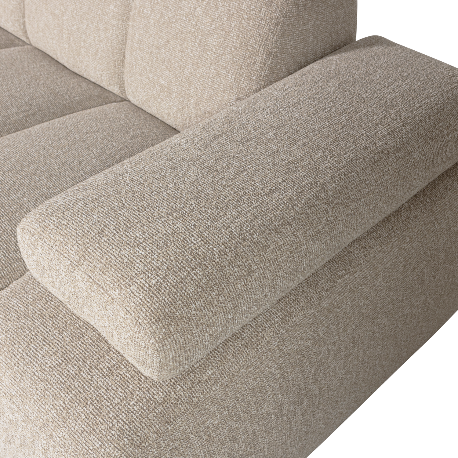 MOJO CHAISE LONGUE SOFA LEFT BOUCLE BEIGE MELANGE