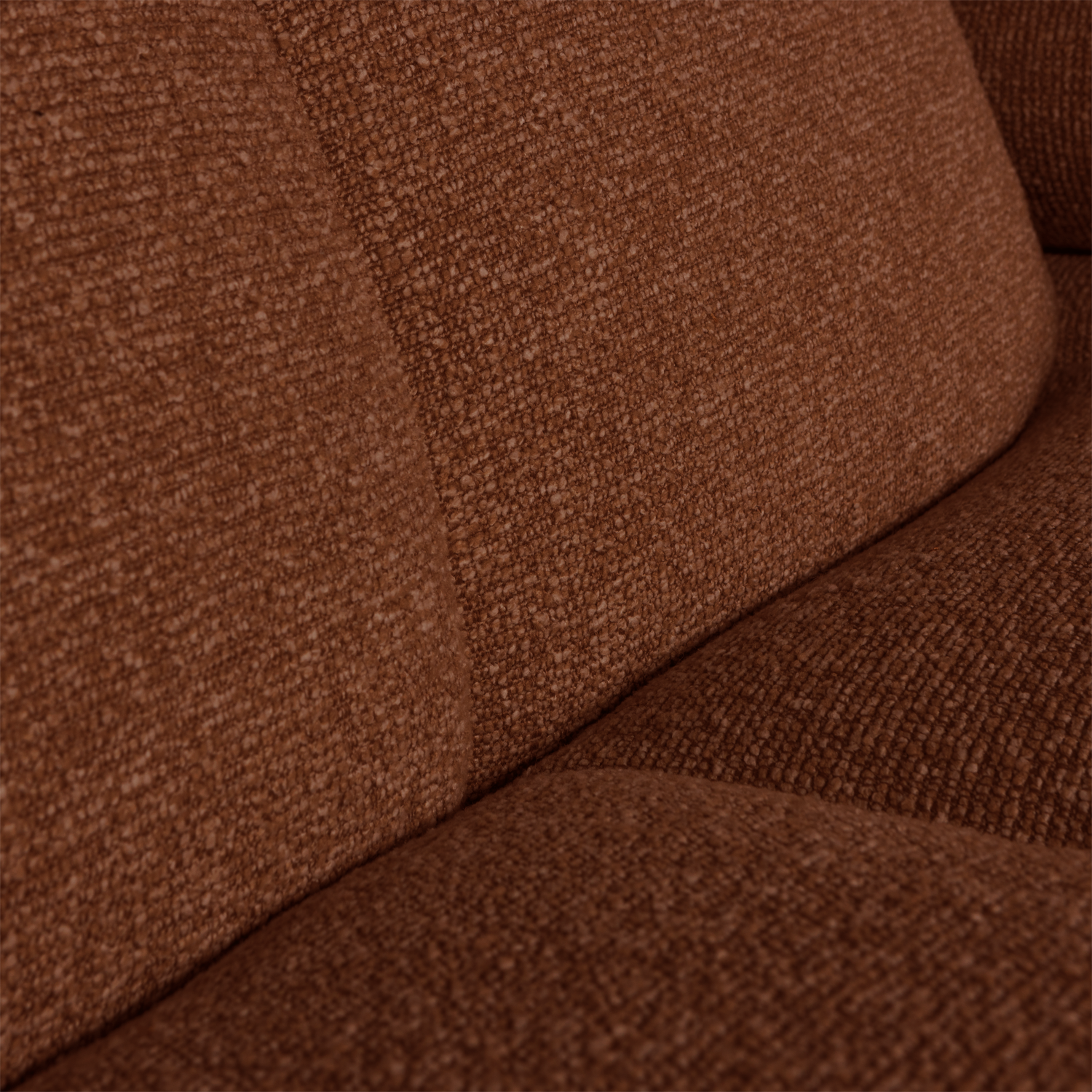 MOJO CHAISE LONGUE SOFA LEFT BOUCLE RUST BROWN MELANGE