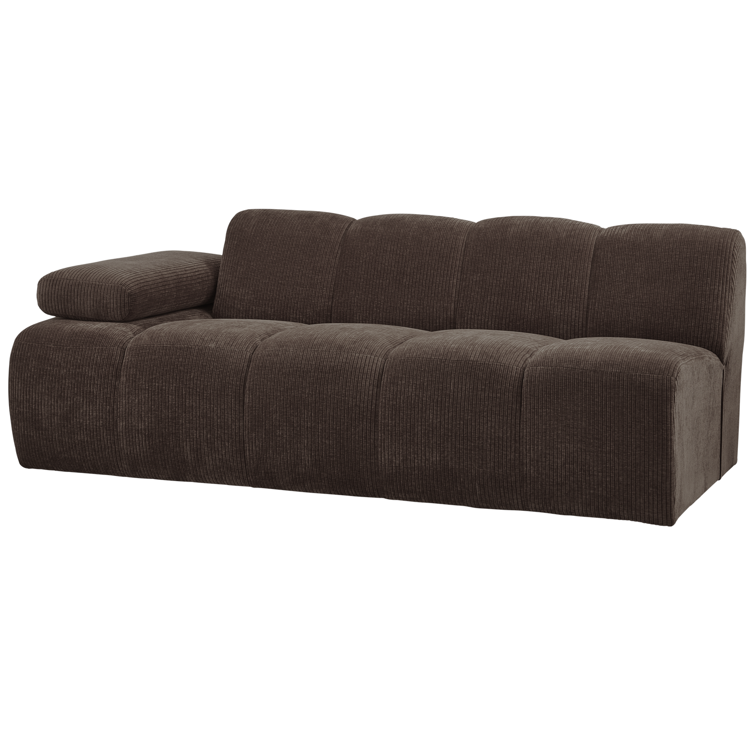 WOOOD canapea modulara MOJO | 100% Pes | Maro | 74x204x97 cm