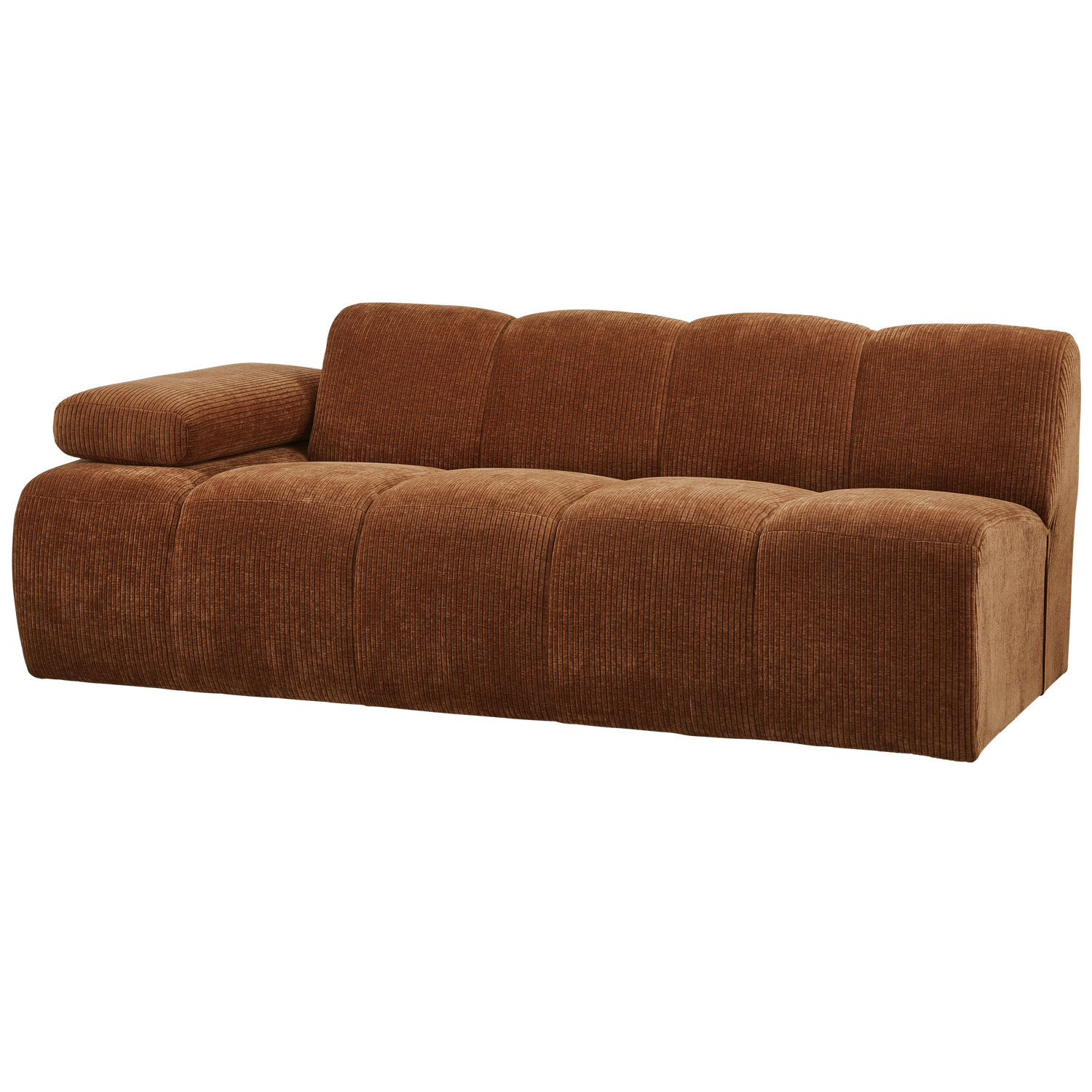 WOOOD canapea modulara MOJO | 100% Pes | Maro | 74x204x97 cm