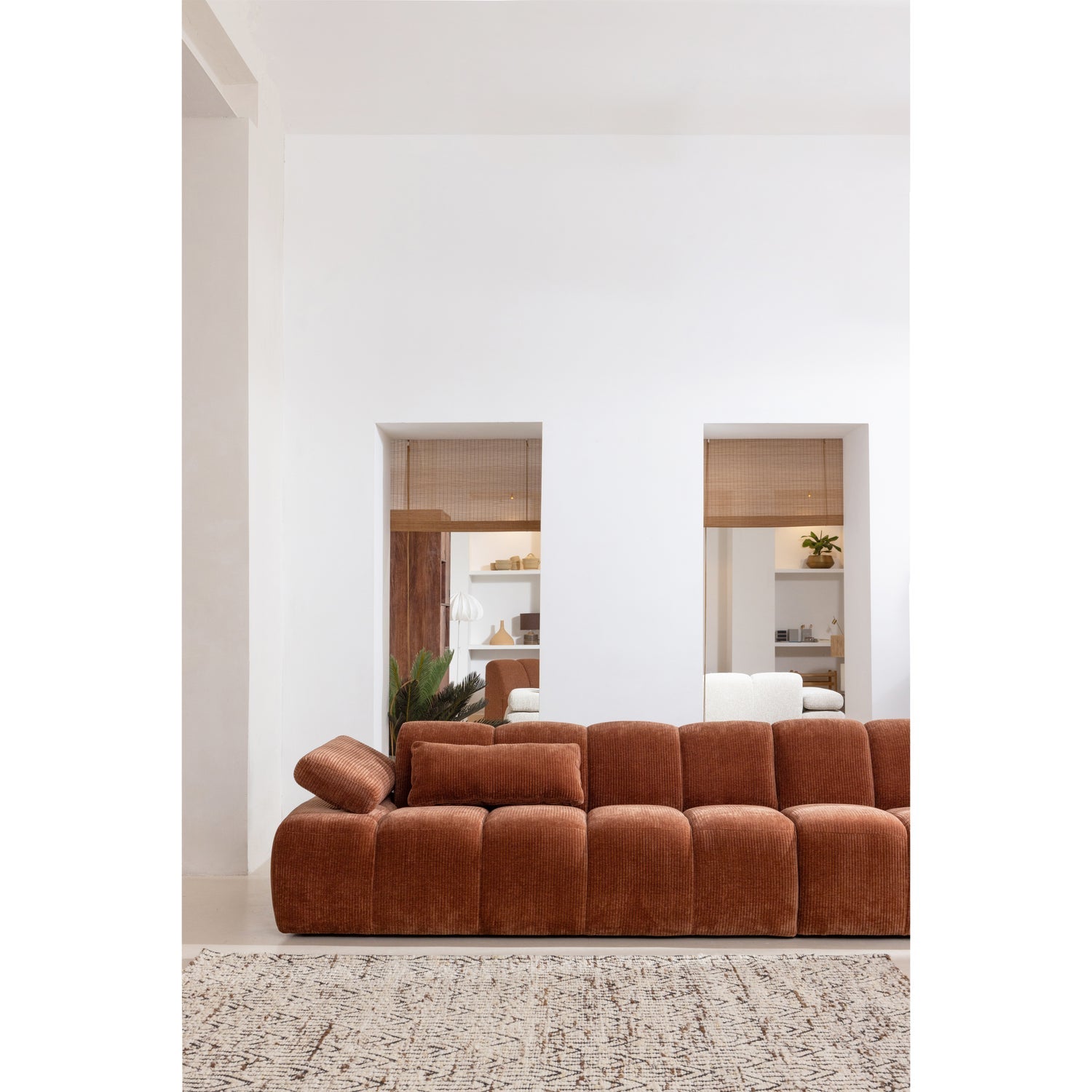 WOOOD canapea modulara MOJO | 100% Pes | Maro | 74x204x97 cm