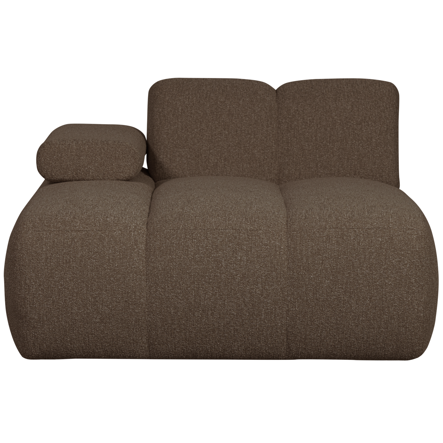 WOOOD canapea modulara MOJO CHAISE LONGUE ELEMENT | 100% Pes | Maro | 74x124x162 cm