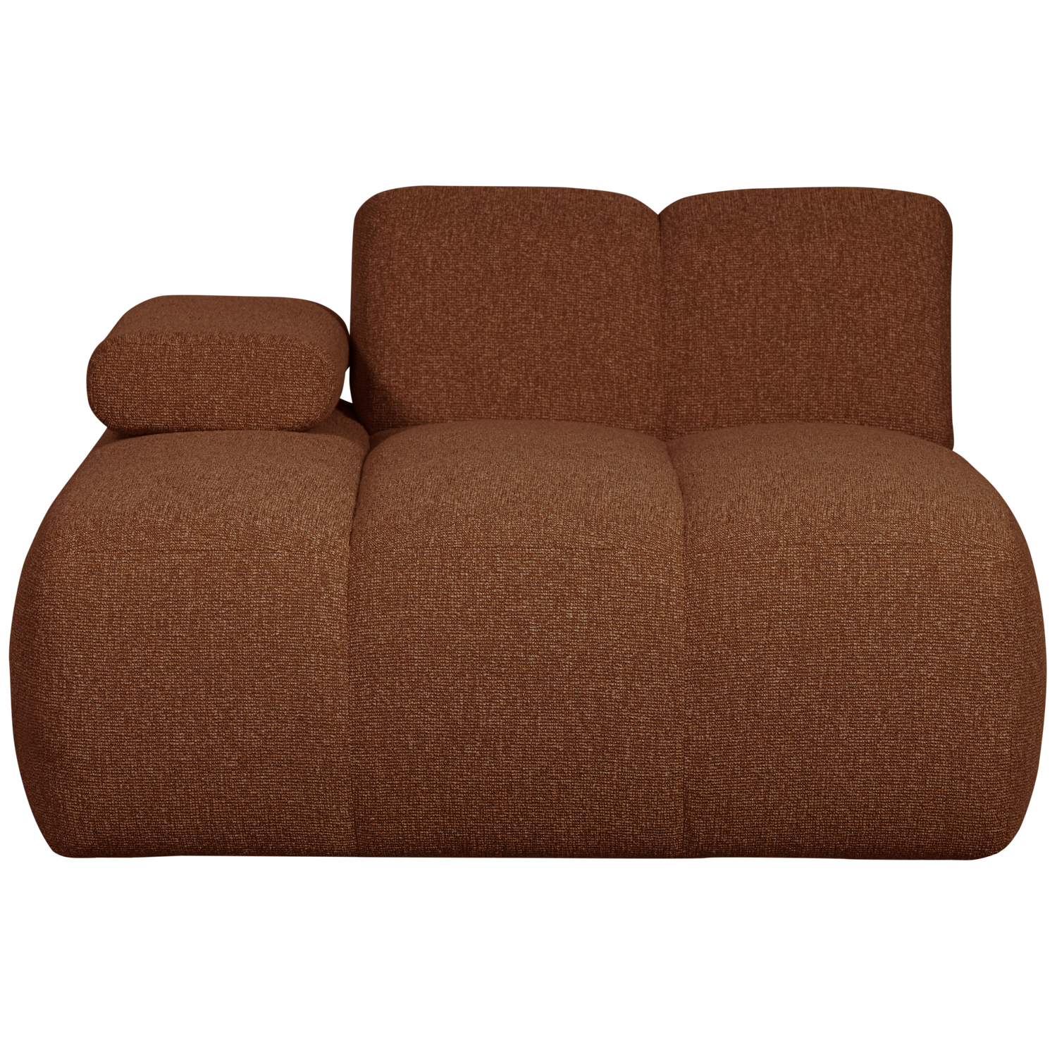 WOOOD canapea modulara MOJO CHAISE LONGUE ELEMENT | 100% Pes | Maro | 74x124x162 cm