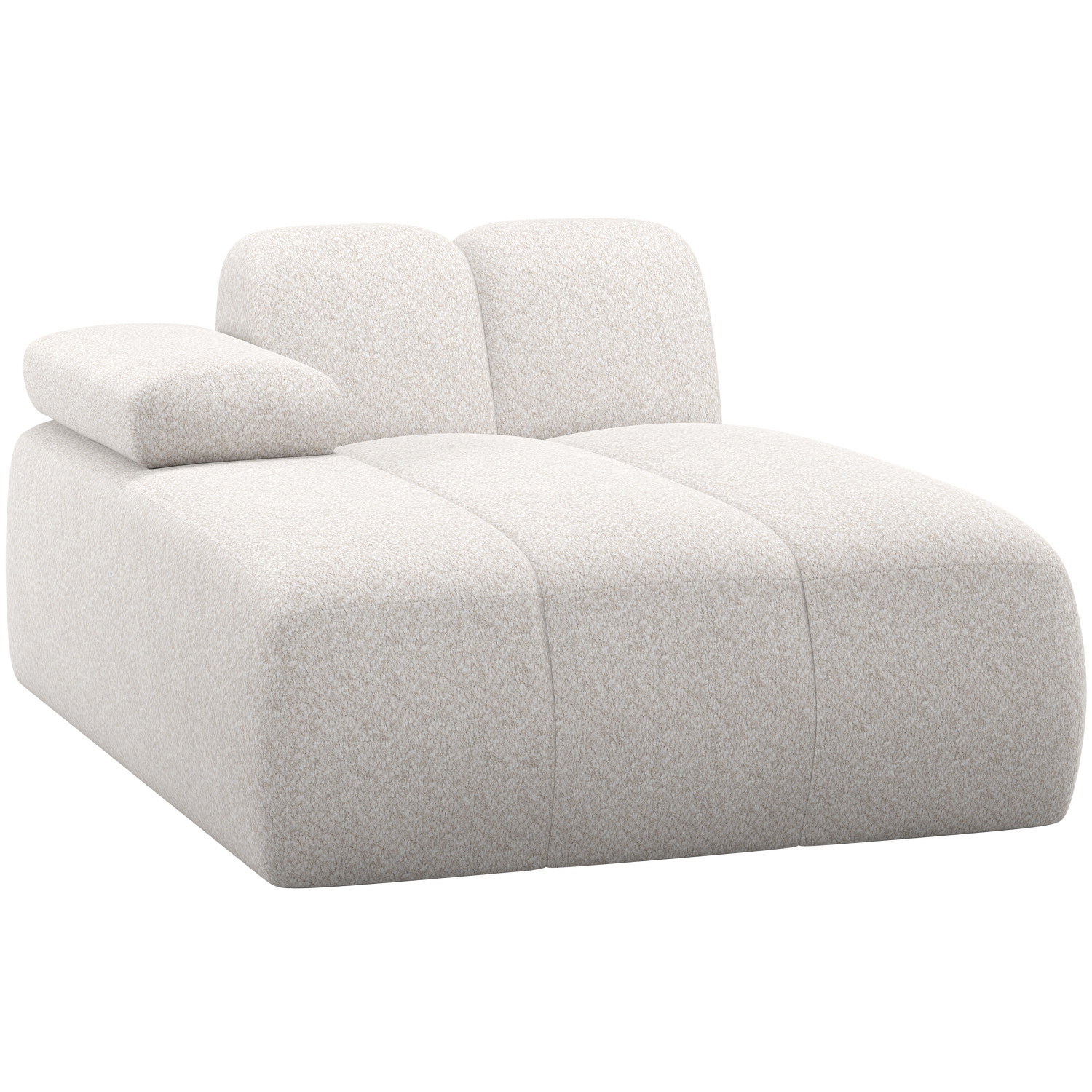 WOOOD canapea modulara MOJO | poliester | Ecru | 74x124x162 cm