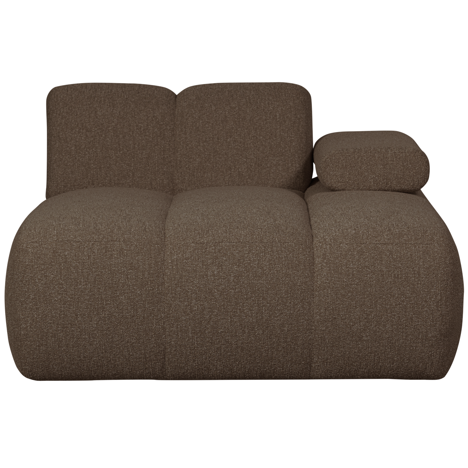 WOOOD canapea modulara MOJO CHAISE LONGUE ELEMENT | 100% Pes | Maro | 74x124x162 cm