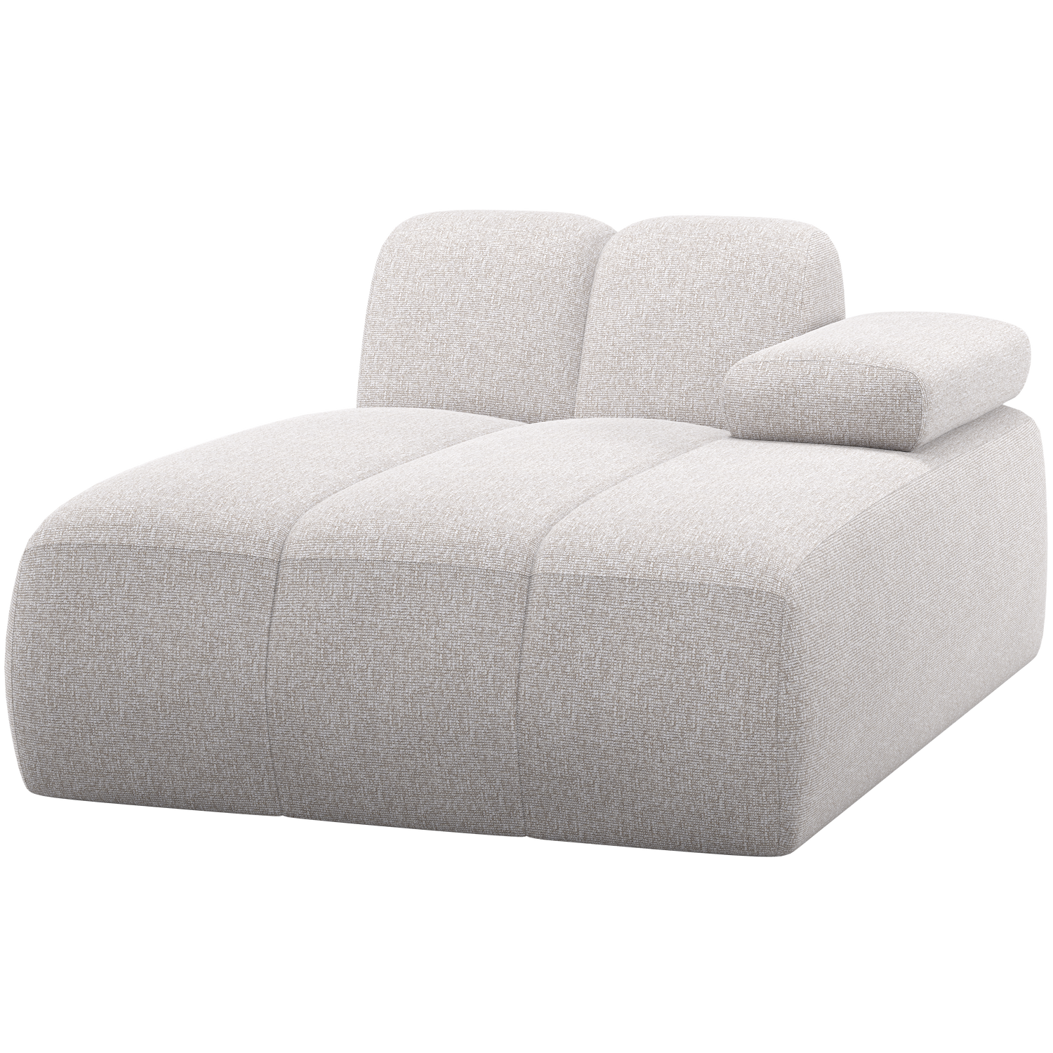 WOOOD canapea modulara MOJO CHAISE LONGUE ELEMENT | 100% Pes | Ecru | 74x124x162 cm