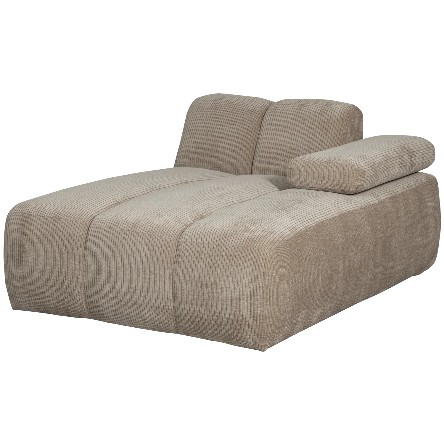 MOJO CHAISE LONGUE ELEMENT RIGHT RIB FABRIC DARK SAND