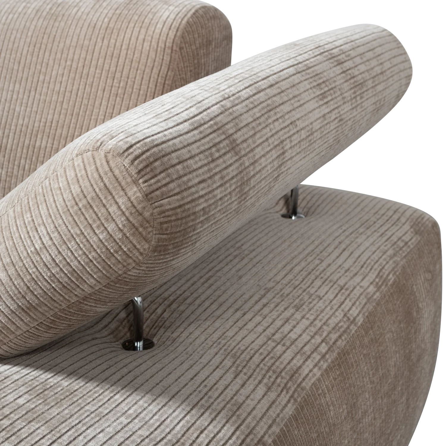MOJO CHAISE LONGUE ELEMENT RIGHT RIB FABRIC DARK SAND