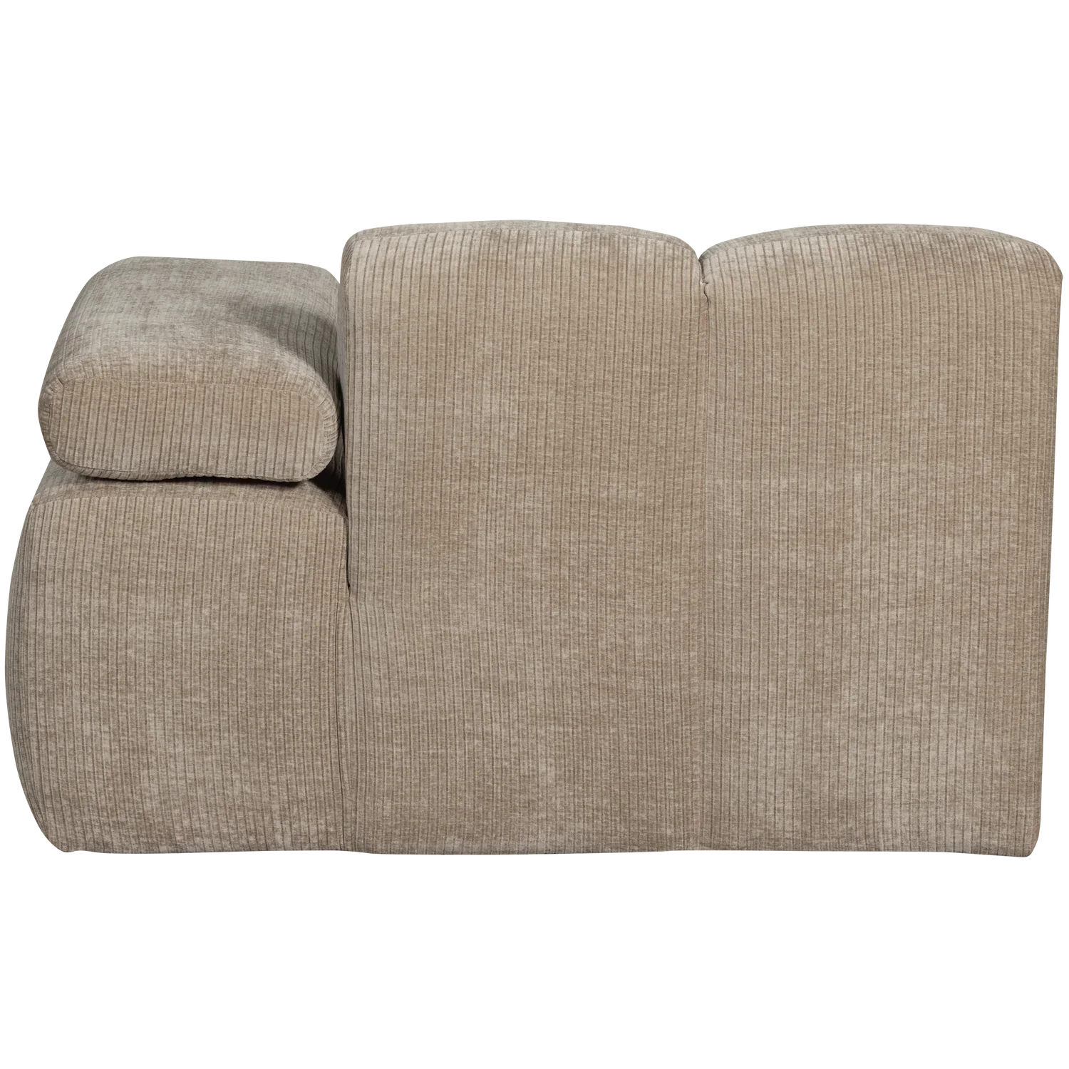 MOJO CHAISE LONGUE ELEMENT RIGHT RIB FABRIC DARK SAND