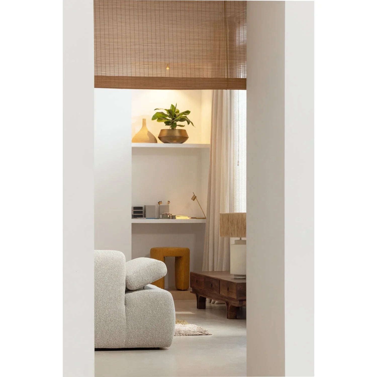 MOJO CHAISE LONGUE ELEMENT RIGHT BOUCLE BEIGE MELANGE