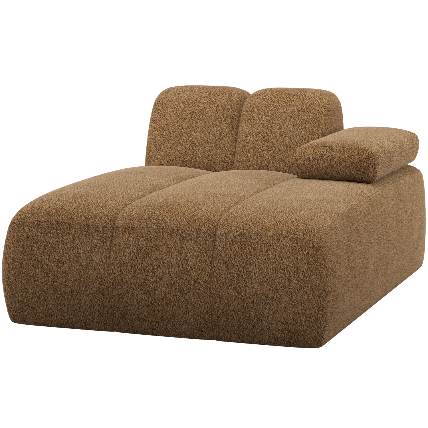 WOOOD canapea modulara MOJO CHAISE LONGUE ELEMENT | 100% Pes | Galben | 74x124x162 cm