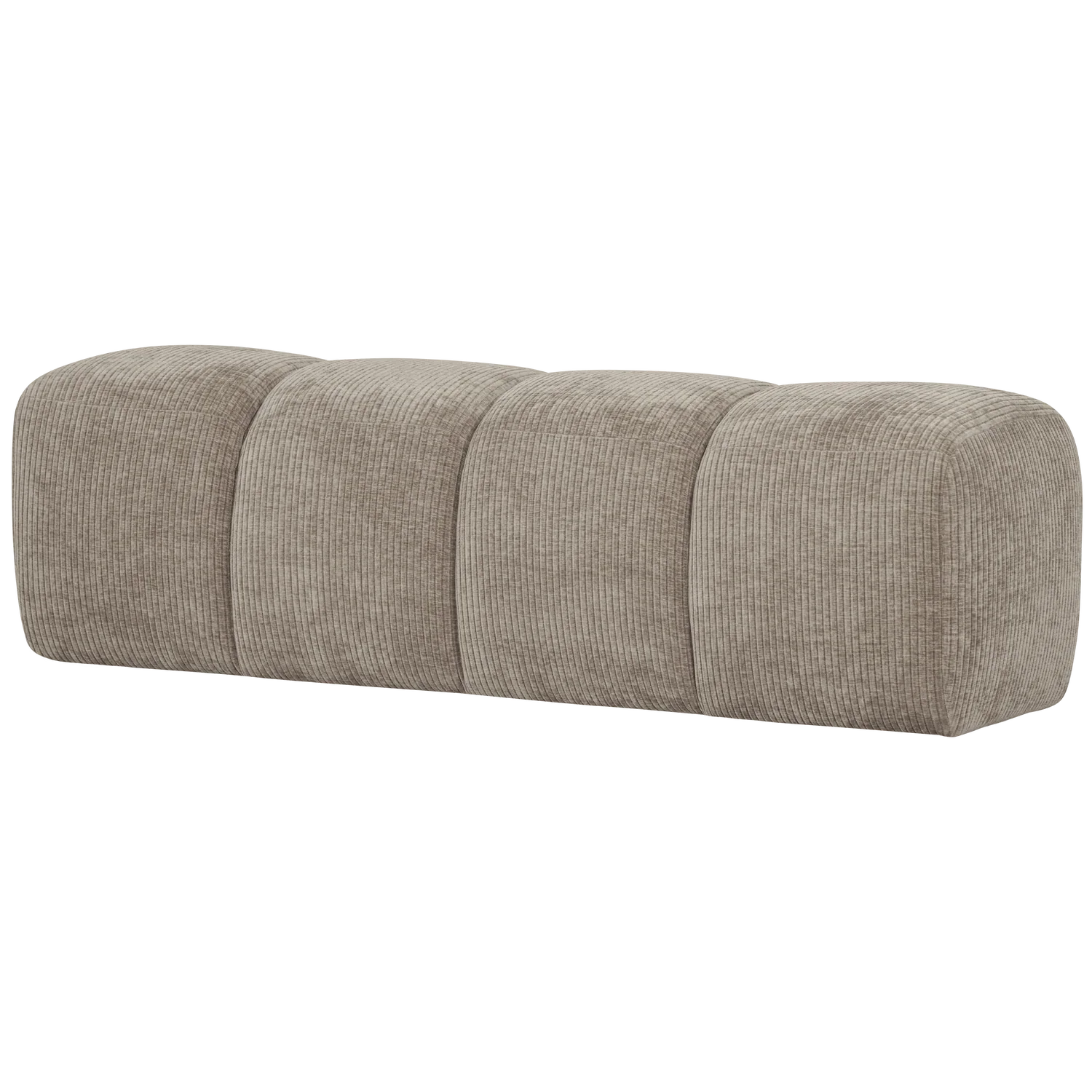 MOJO DINING BENCH 164 CM RIB FABRIC DARK SAND