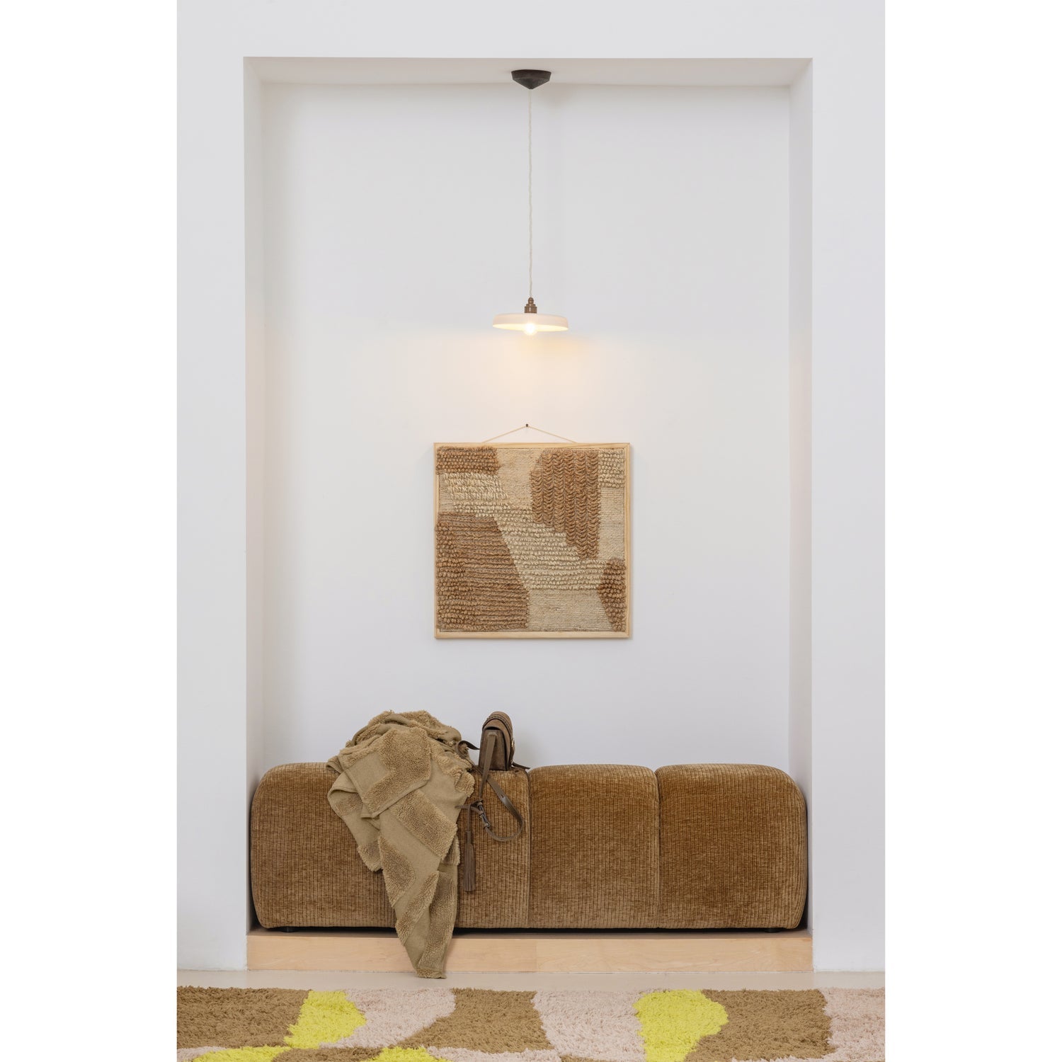 WOOOD banca dining MOJO | 100% Pes | Galben | 49x164x45 cm