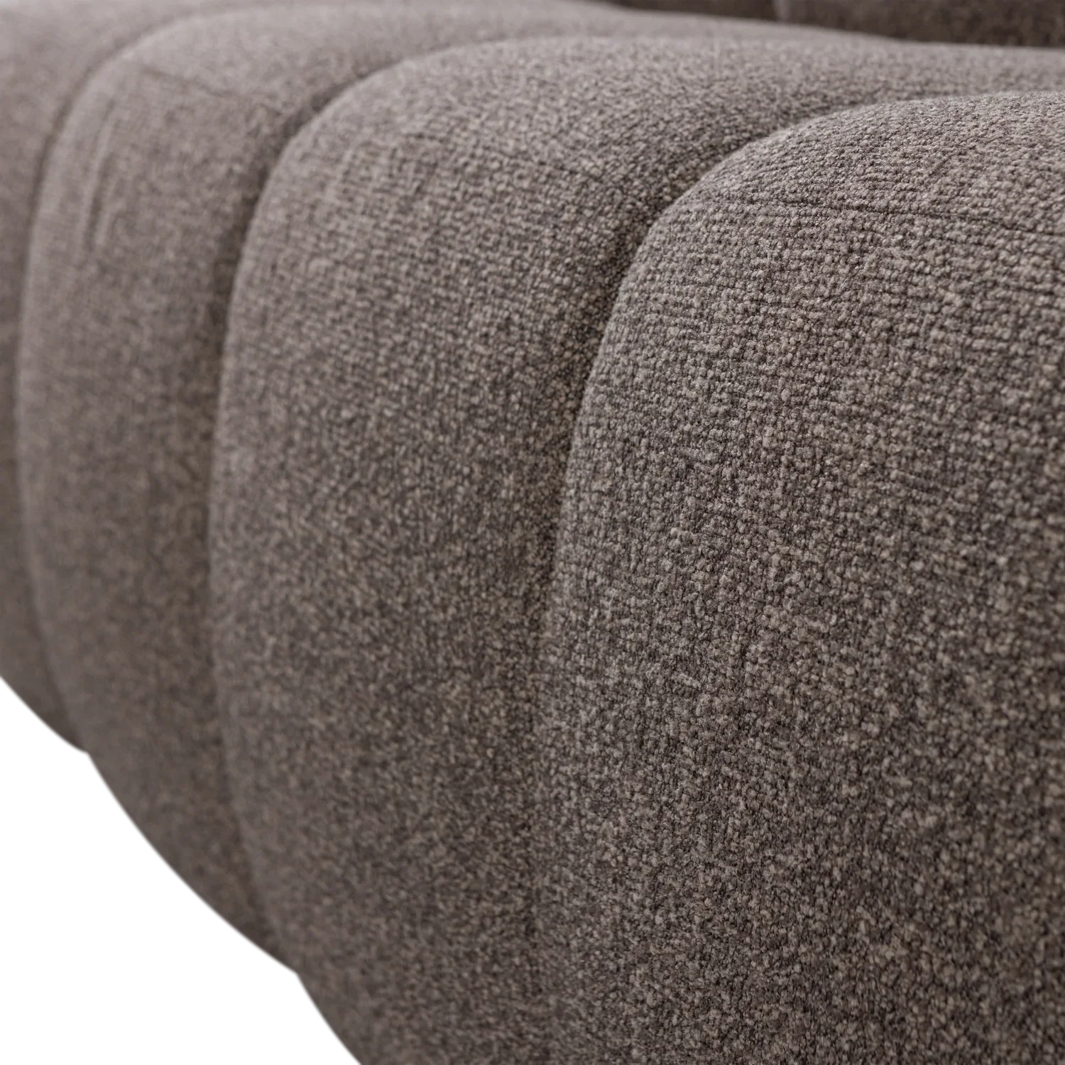 MOJO DINING BENCH 164 CM WITH BACKREST BOUCLE BROWN MELANGE