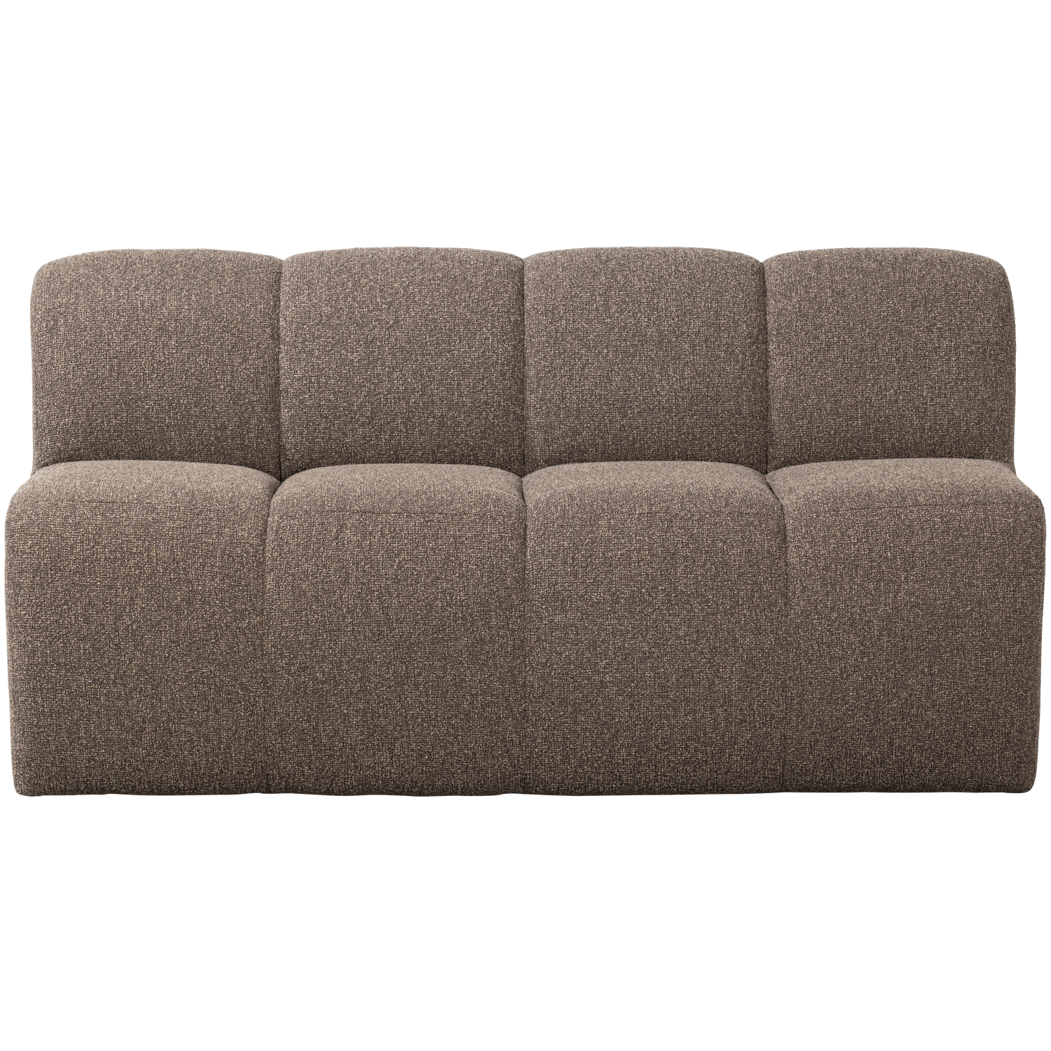 MOJO DINING BENCH 164 CM WITH BACKREST BOUCLE BROWN MELANGE