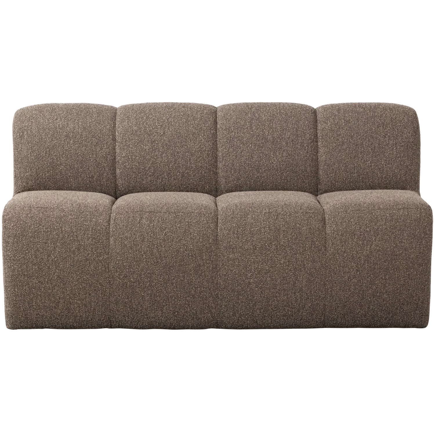 MOJO DINING BENCH 164 CM WITH BACKREST BOUCLE BROWN MELANGE