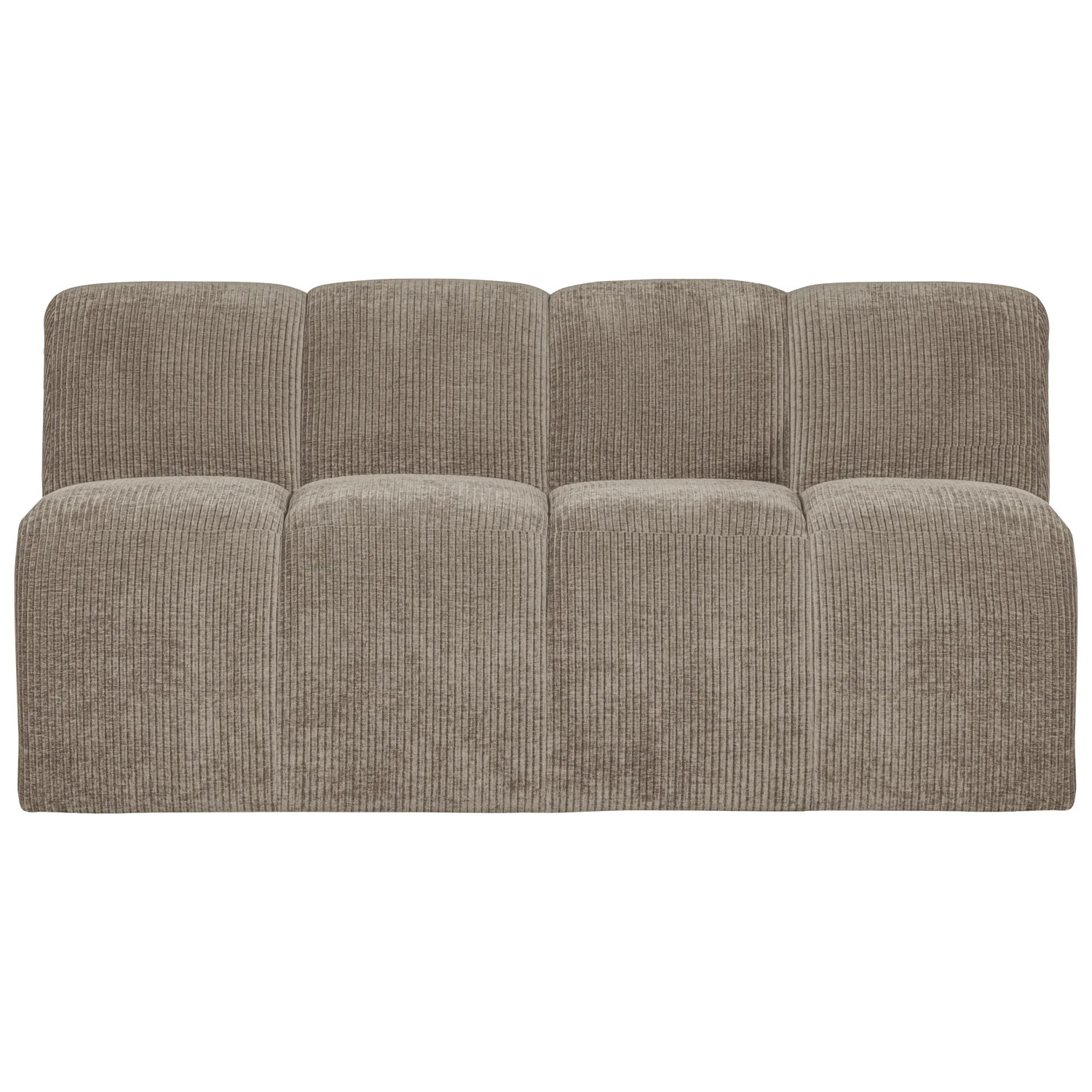 MOJO DINING BENCH 164 CM WITH BACKREST RIB FABRIC DARK SAND