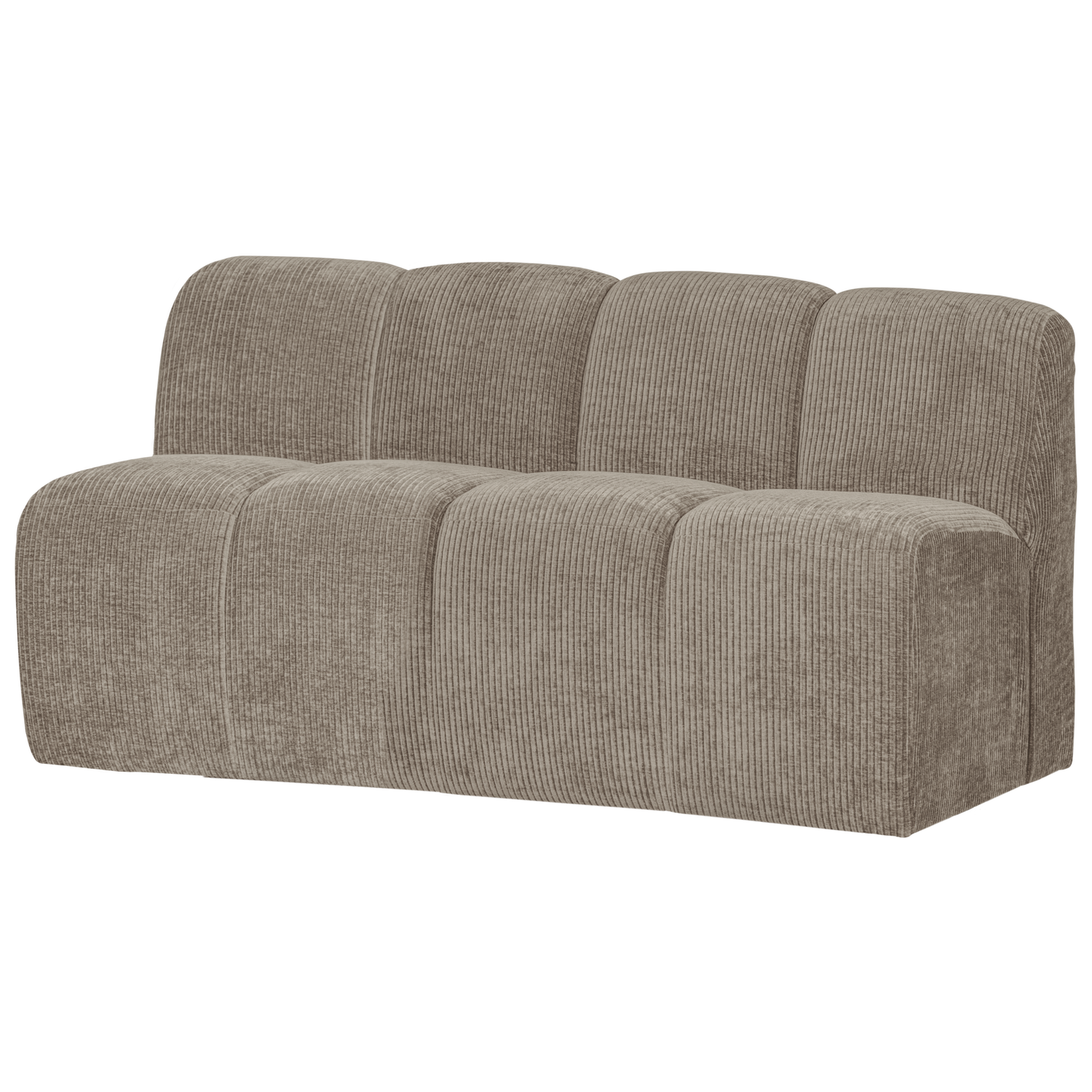 MOJO DINING BENCH 164 CM WITH BACKREST RIB FABRIC DARK SAND