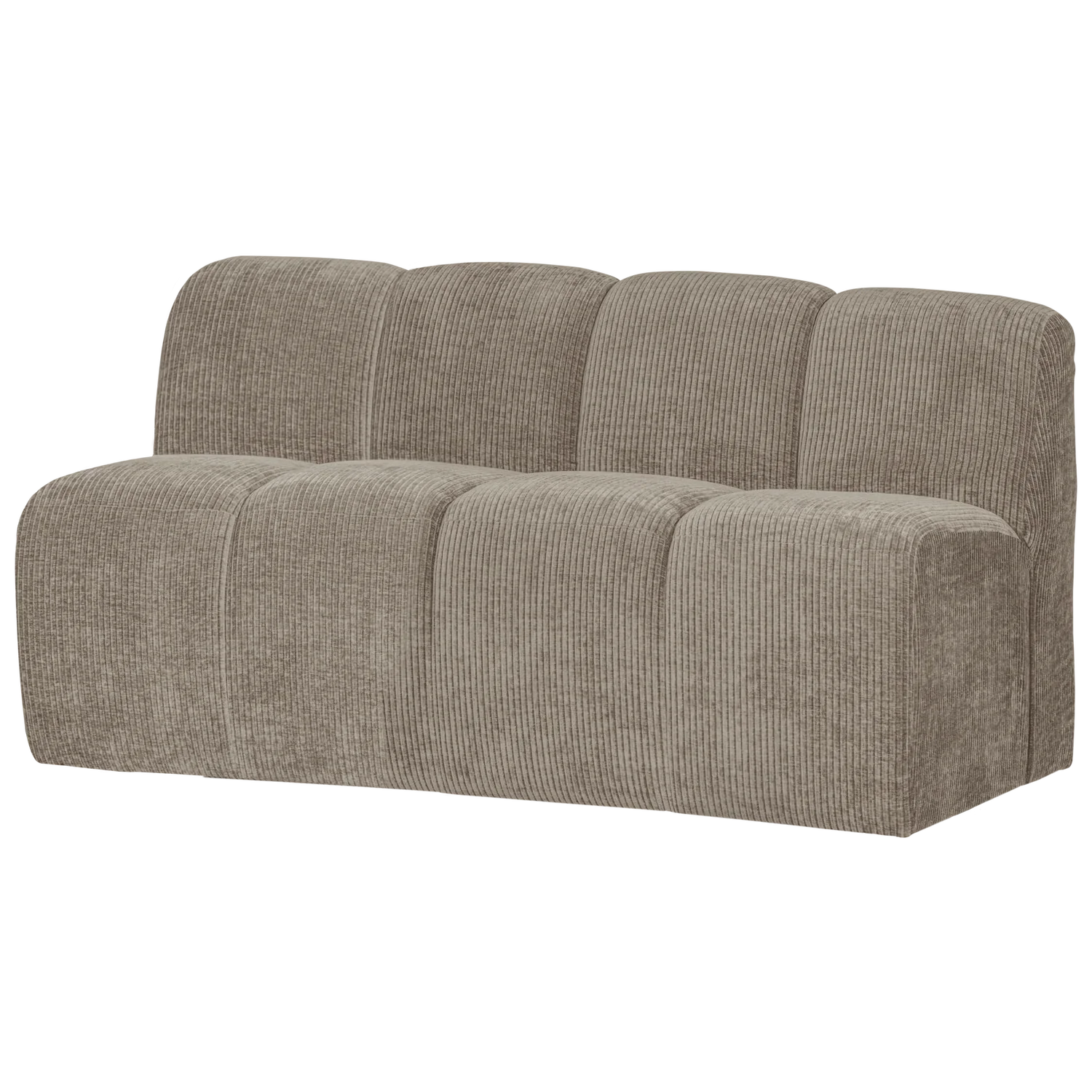 MOJO DINING BENCH 164 CM WITH BACKREST RIB FABRIC DARK SAND