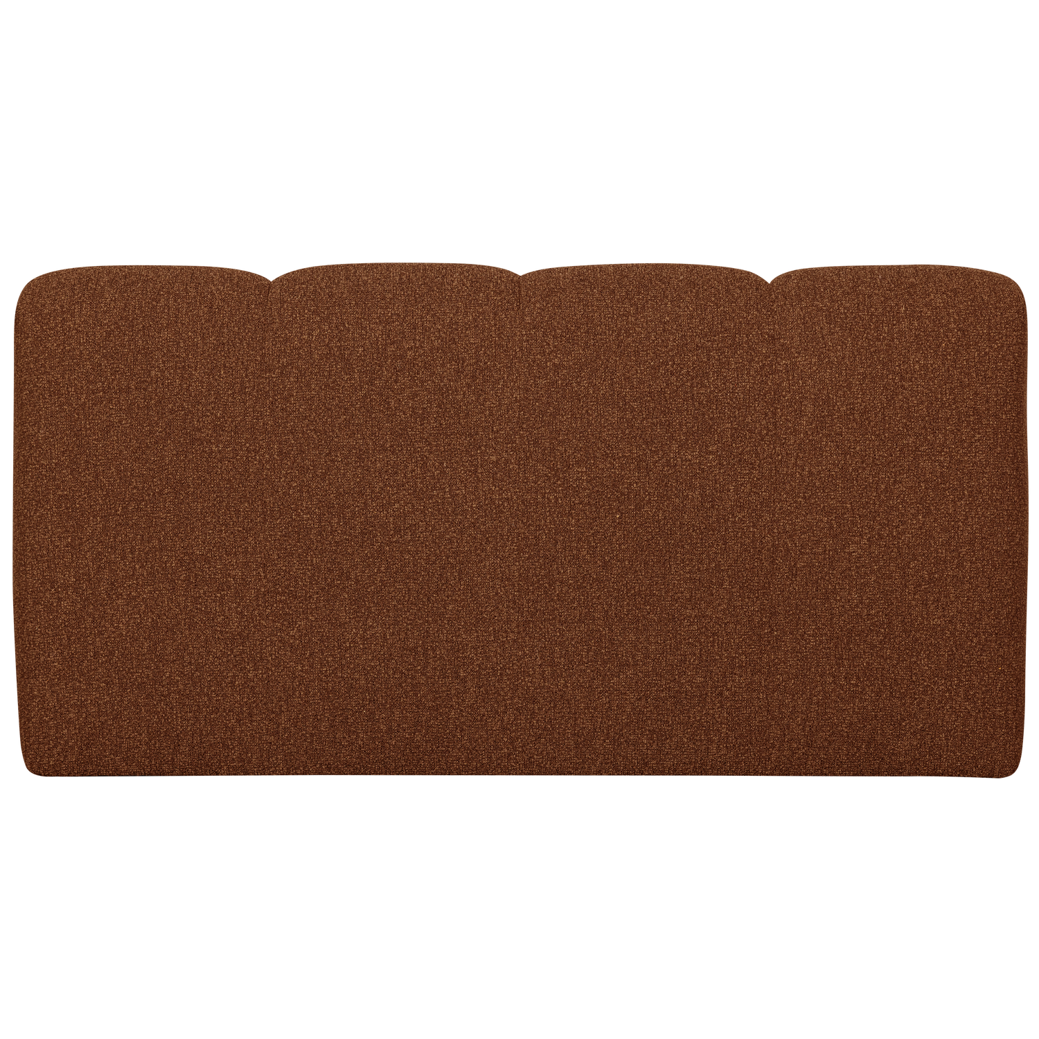 MOJO DINING BENCH 164 CM WITH BACKREST BOUCLE RUST BROWN MEL