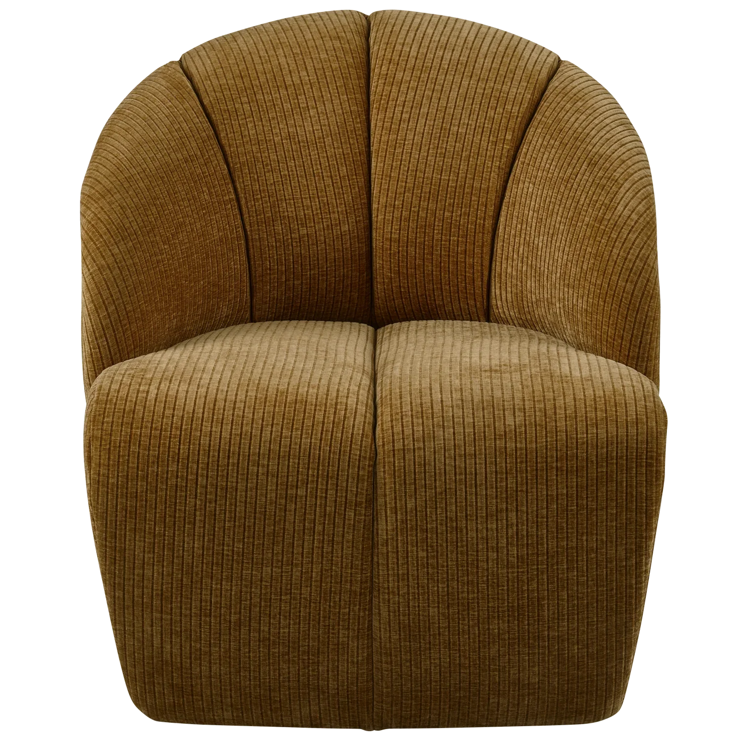 MOJO SWIVEL ARMCHAIR WOVEN RIB FABRIC HONEY YELLOW