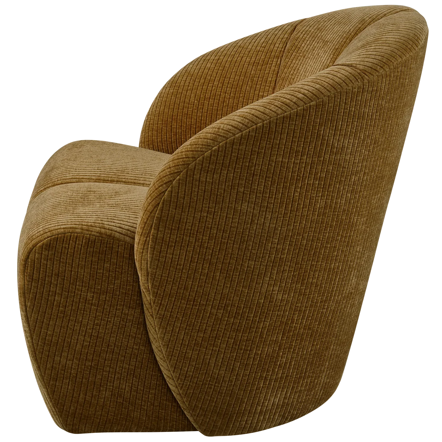MOJO SWIVEL ARMCHAIR WOVEN RIB FABRIC HONEY YELLOW