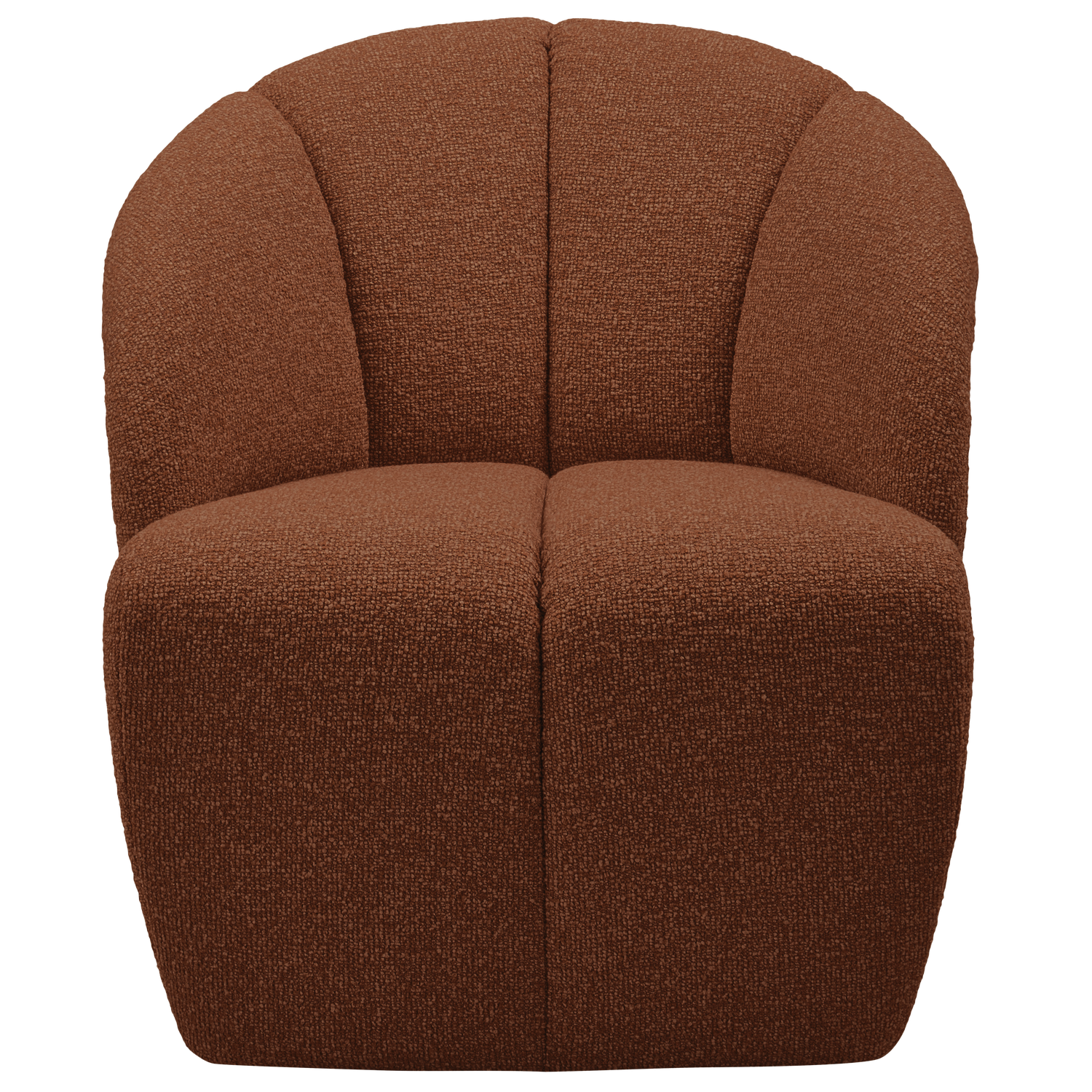 WOOOD fotoliu MOJO SWIVEL ARMCHAIR BOUCLE | 100% Pes | Maro | 75x68x77 cm
