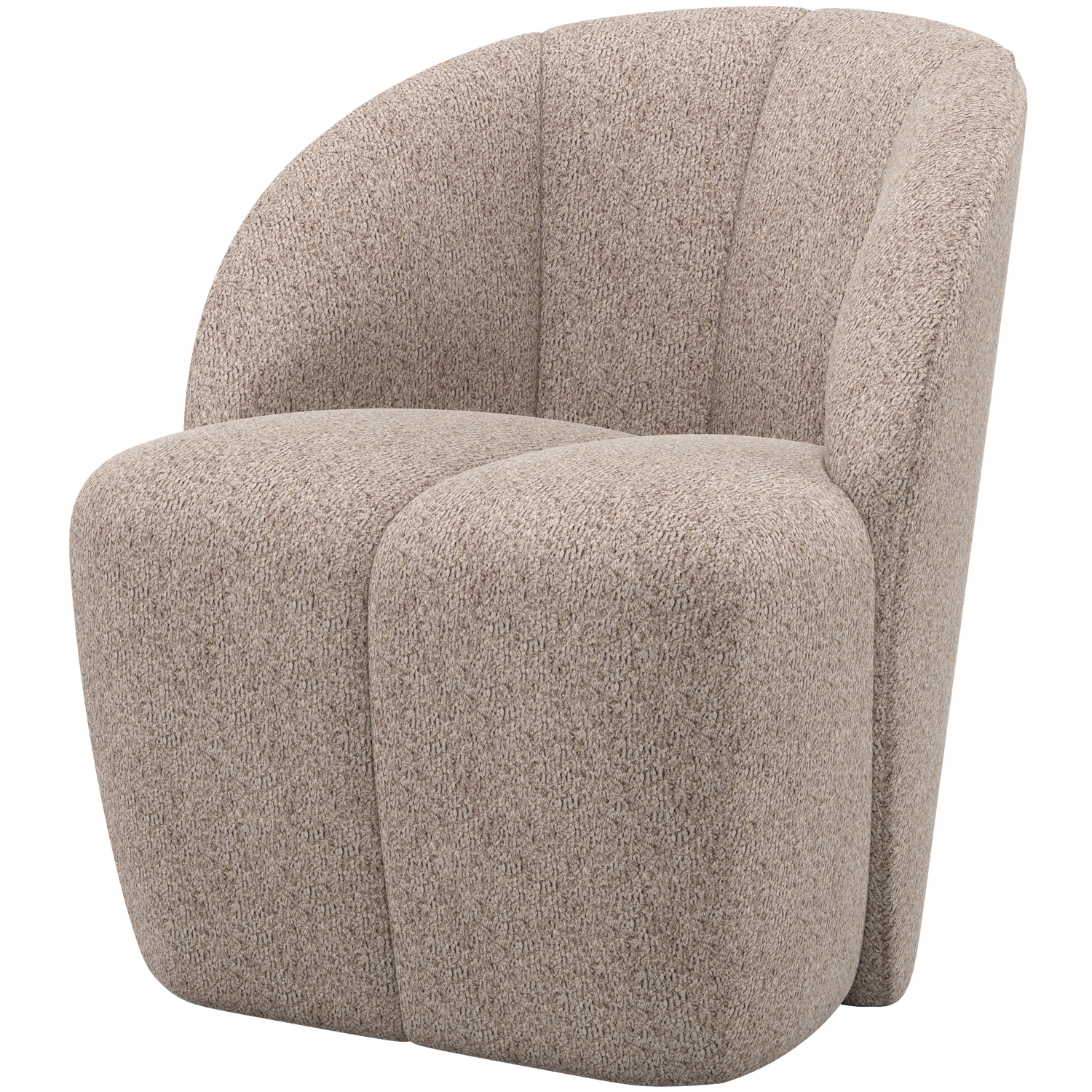 WOOOD fotoliu MOJO SWIVEL ARMCHAIR WOOLLY DARK | 100% Pes | Nisipiu | 75x68x77 cm