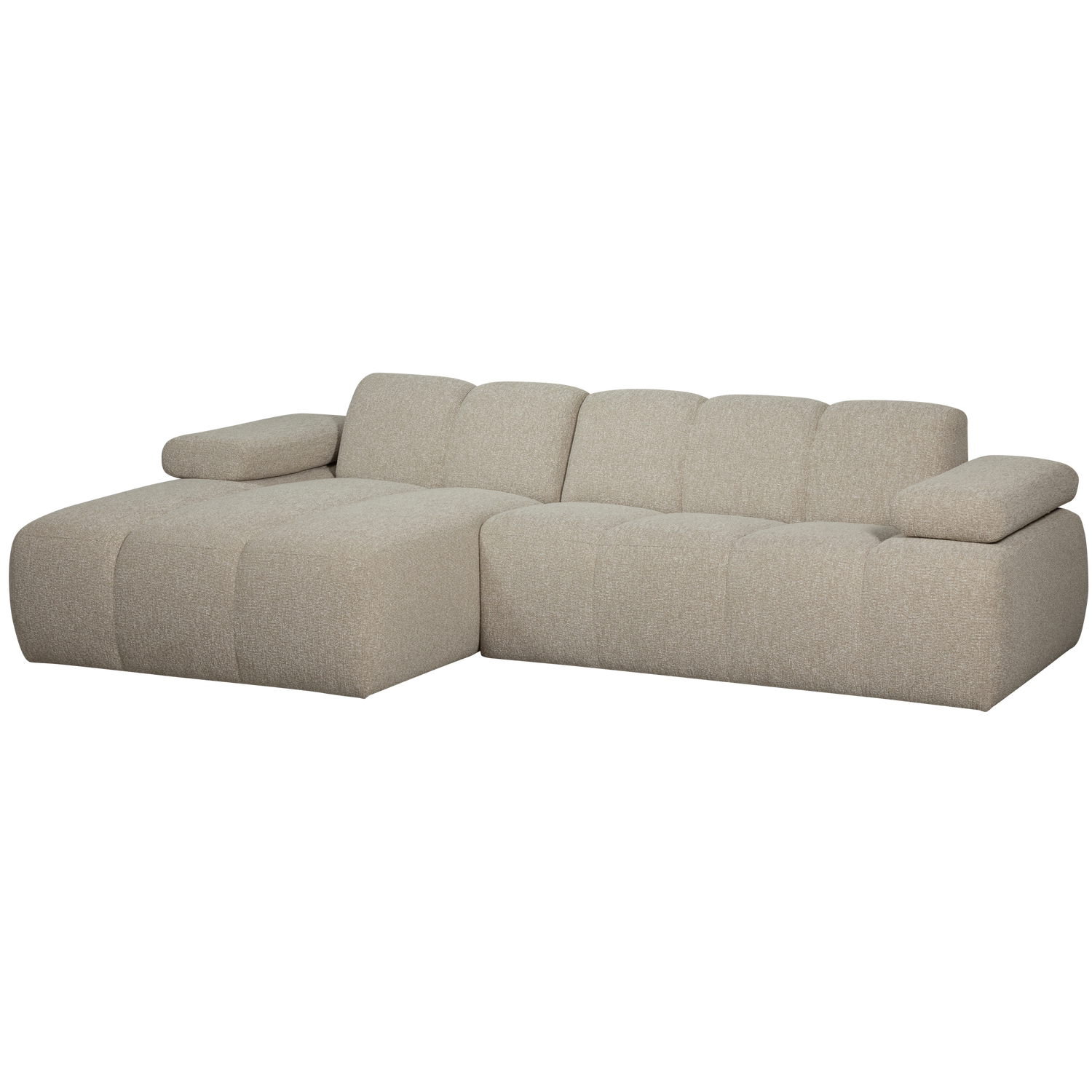 MOJO CHAISE LONGUE SOFA LEFT BOUCLE BEIGE MELANGE
