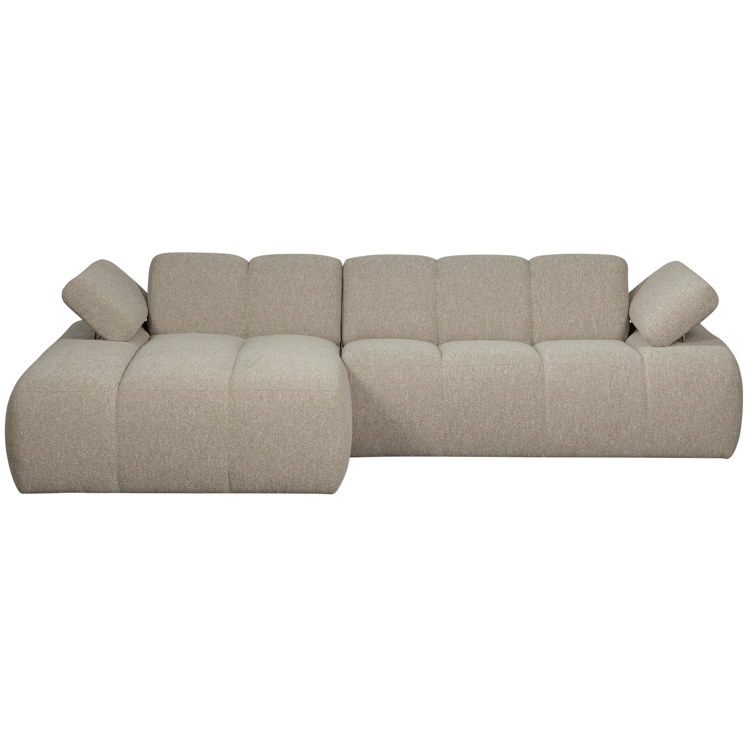 MOJO CHAISE LONGUE SOFA LEFT BOUCLE BEIGE MELANGE