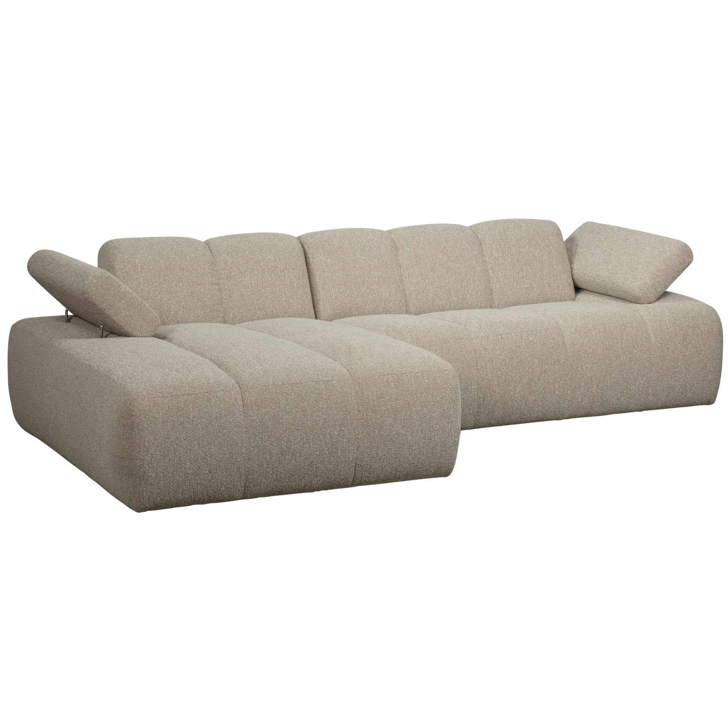 MOJO CHAISE LONGUE SOFA LEFT BOUCLE BEIGE MELANGE