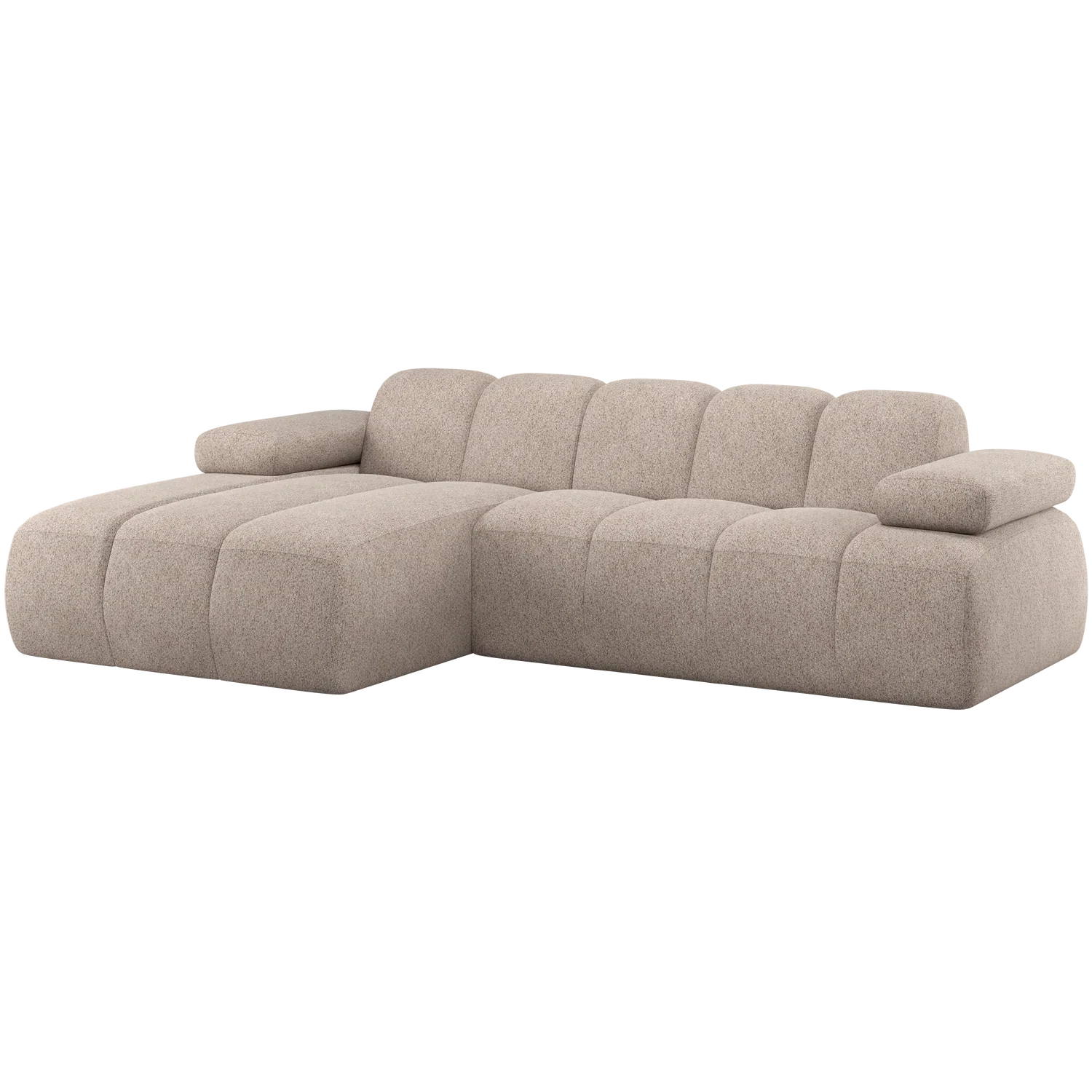 MOJO CHAISE LONGUE SOFA LEFT WOOLLY DARK SAND