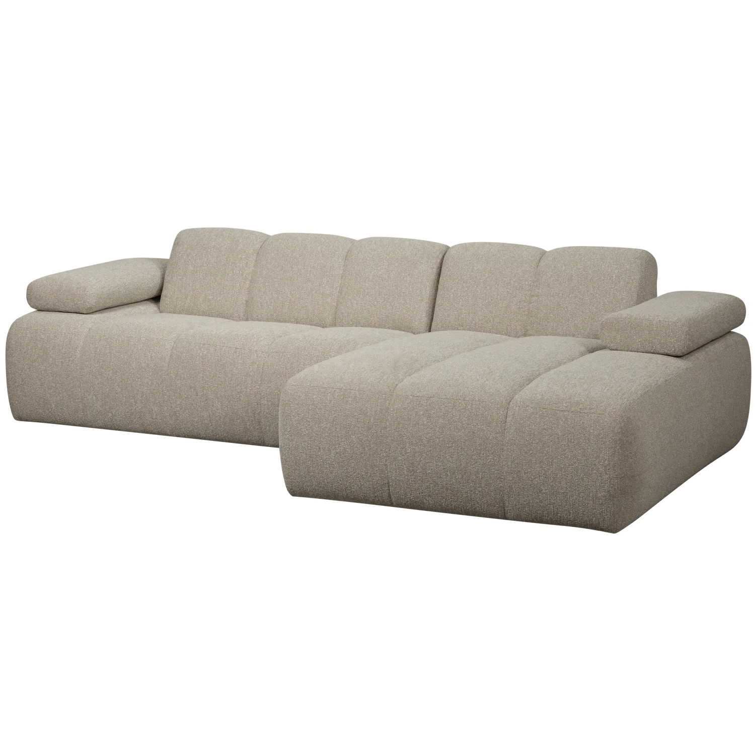 MOJO CHAISE LONGUE SOFA RIGHT BOUCLE BEIGE MELANGE