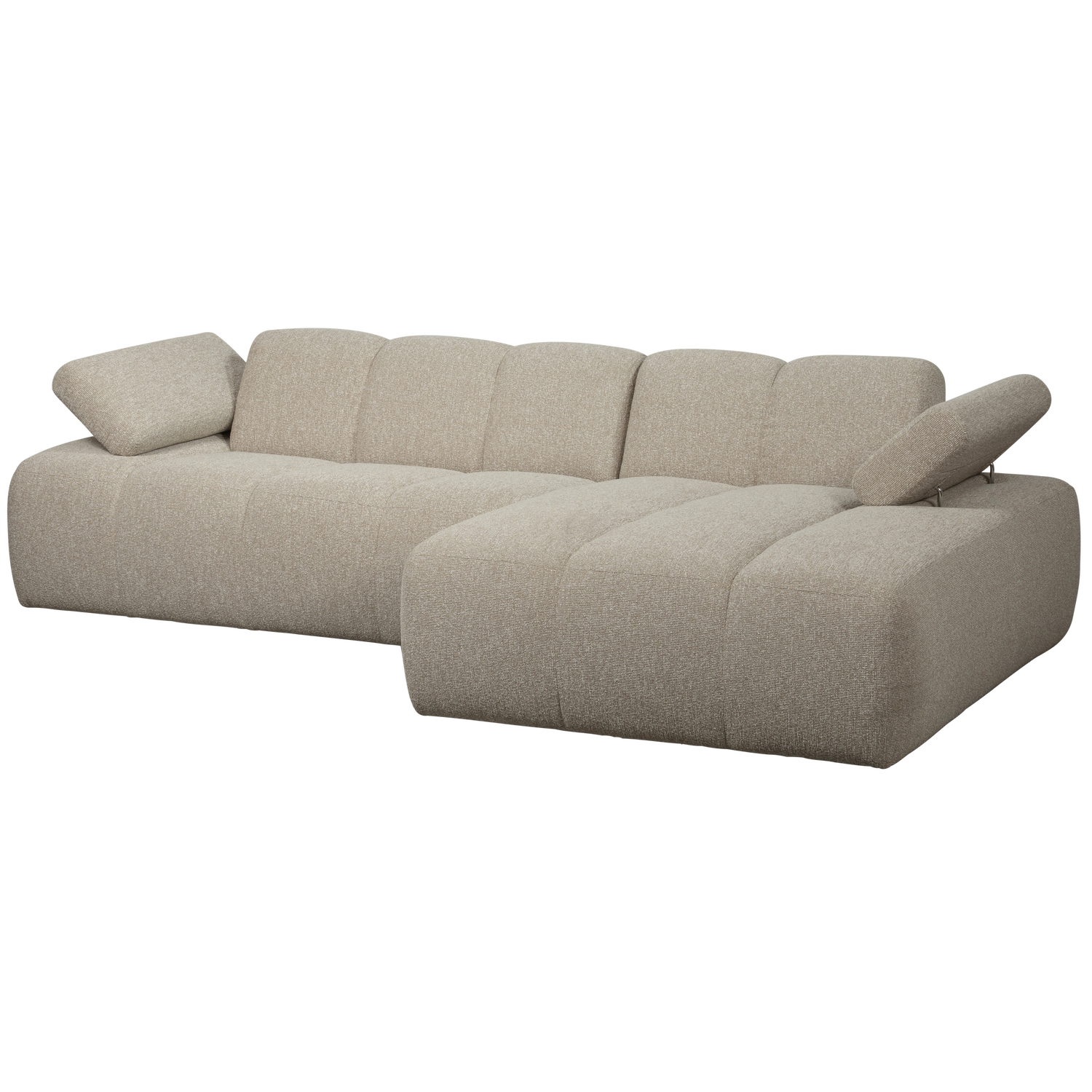 MOJO CHAISE LONGUE SOFA RIGHT BOUCLE BEIGE MELANGE