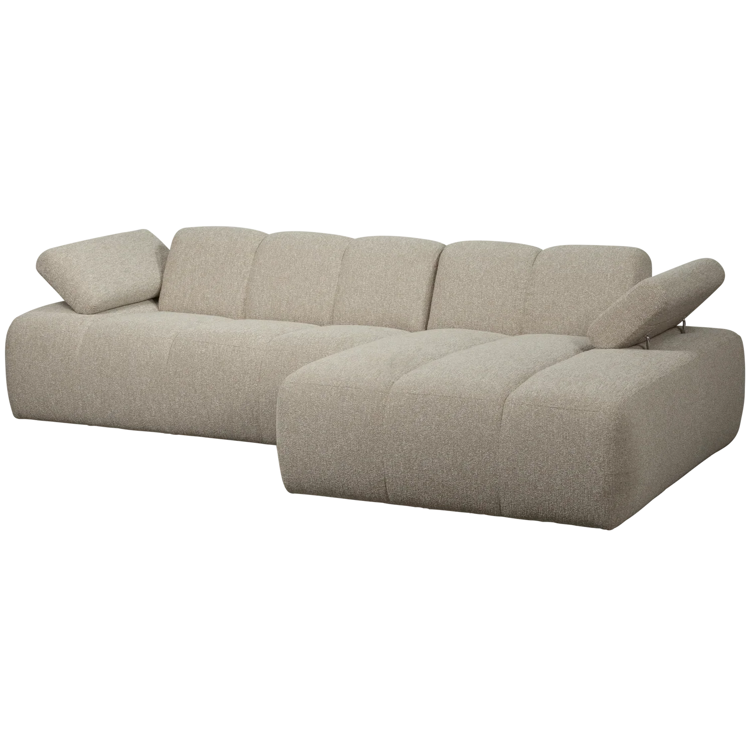 MOJO CHAISE LONGUE SOFA RIGHT BOUCLE BEIGE MELANGE