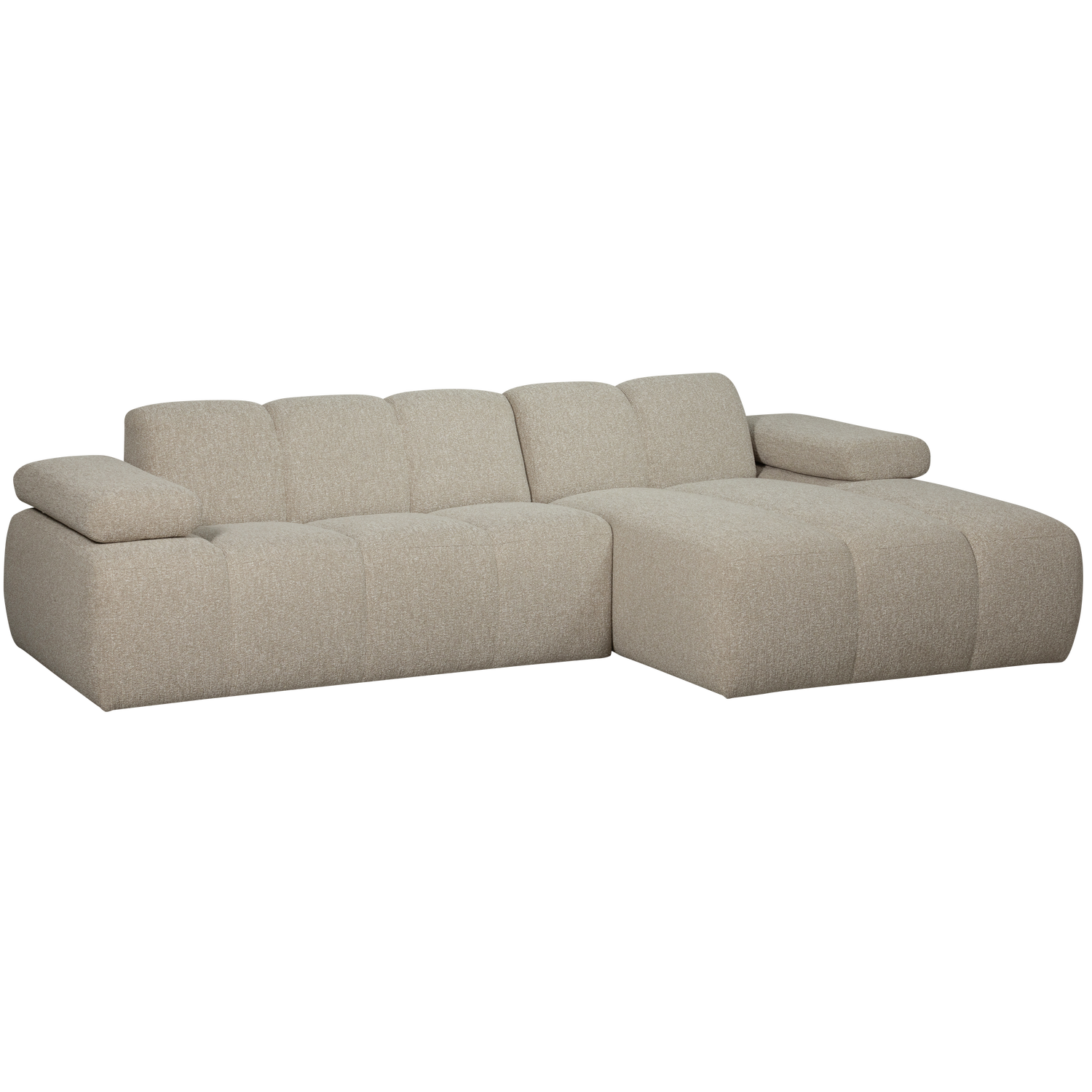 MOJO CHAISE LONGUE SOFA RIGHT BOUCLE BEIGE MELANGE