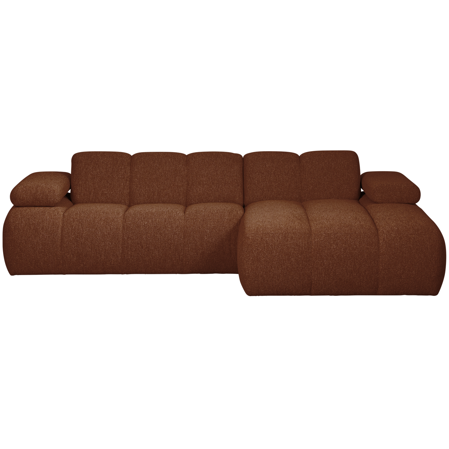 MOJO CHAISE LONGUE SOFA RIGHT BOUCLE RUST BROWN MELANGE