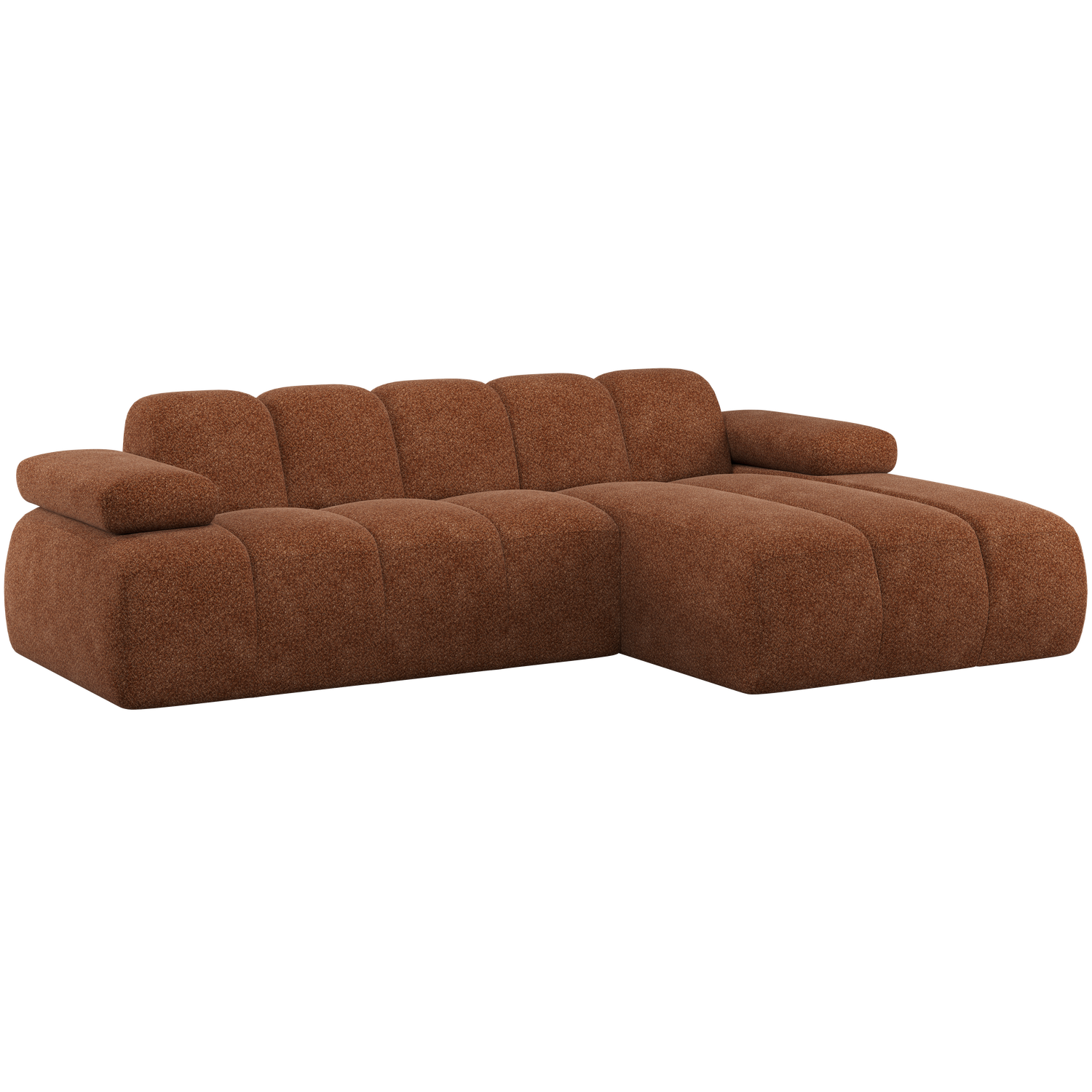 WOOOD canapea mare MOJO CHAISE LONGUE | 100% Pes | Maro | 74x284x160 cm