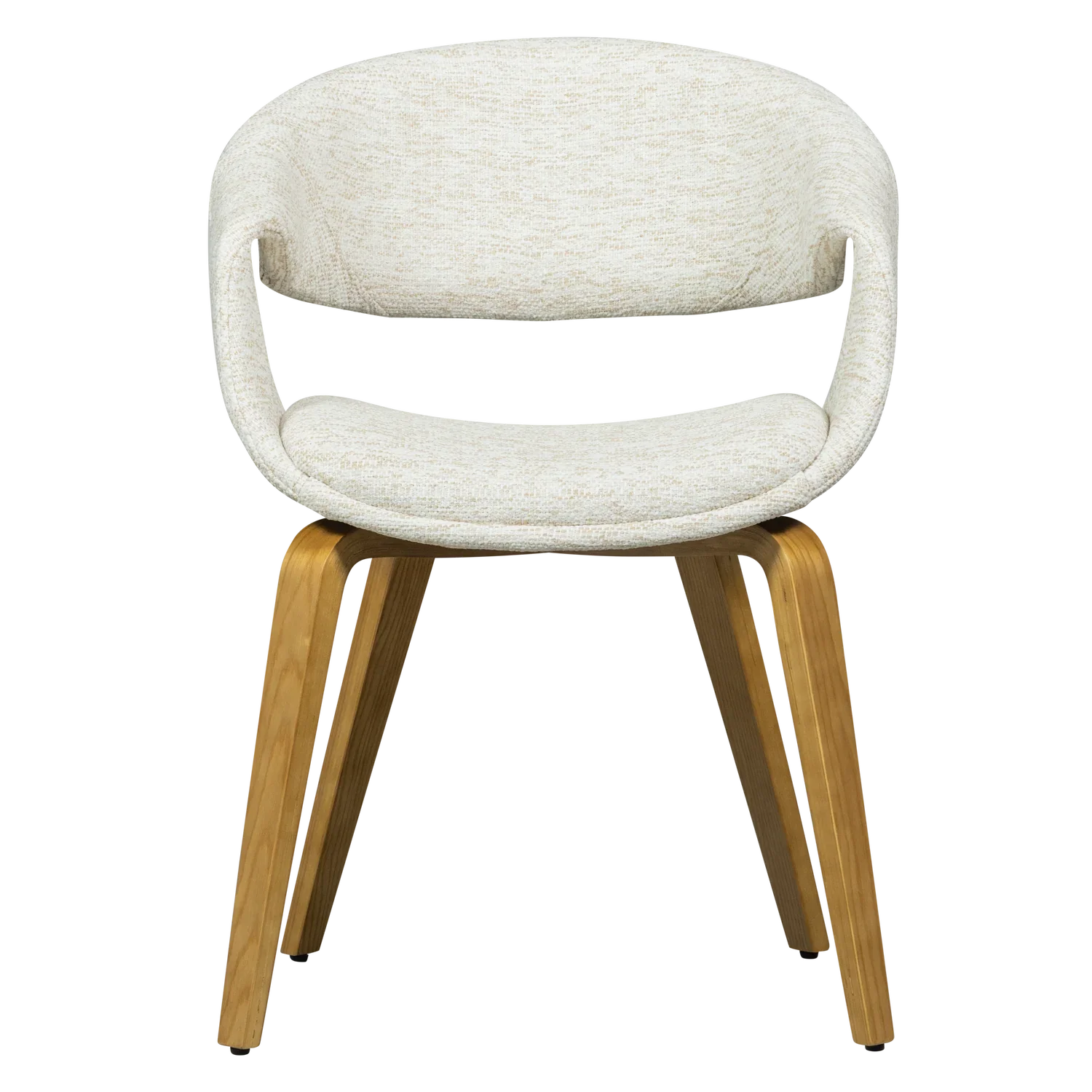 YOSSI DINING CHAIR NATURAL WITH WOODEN LEG NATURAL
