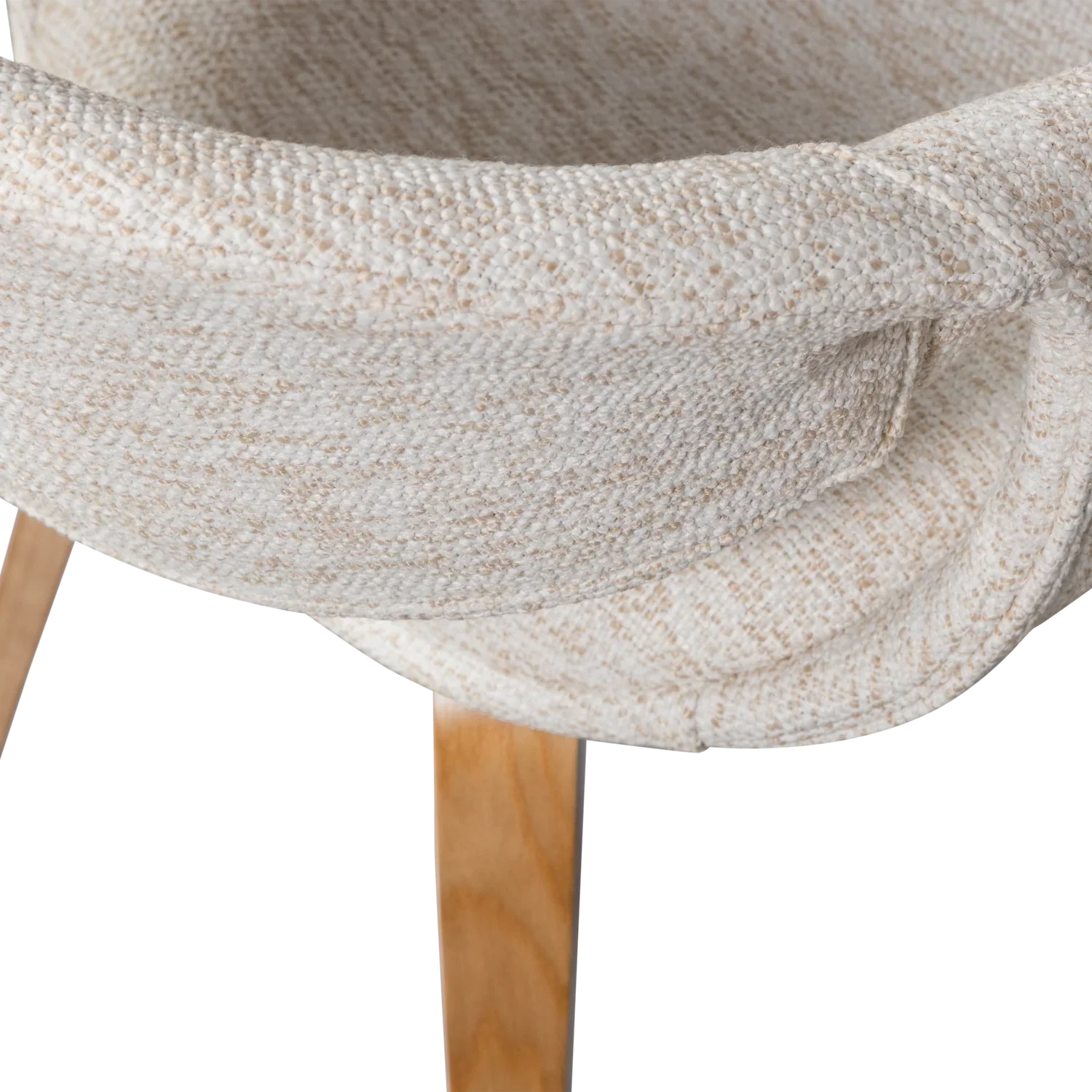 YOSSI DINING CHAIR NATURAL WITH WOODEN LEG NATURAL