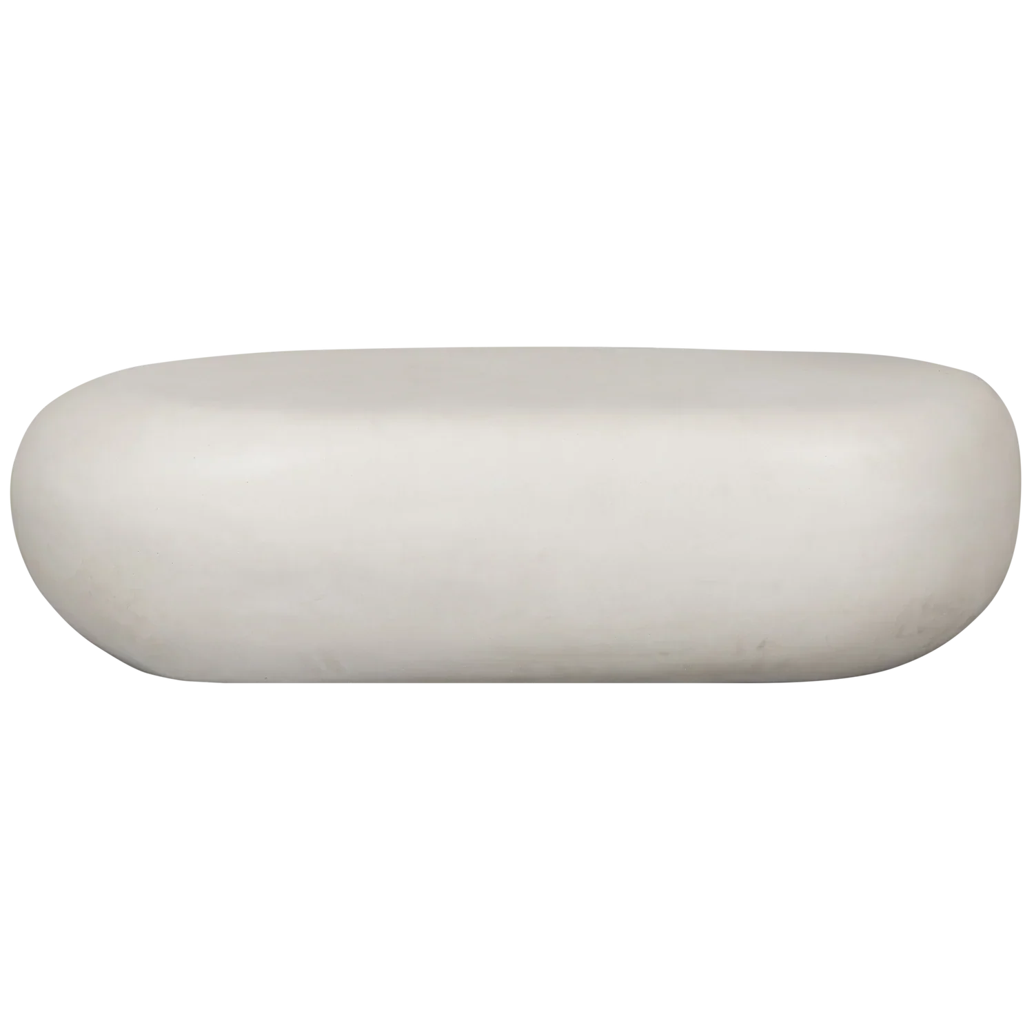 PEBBLE COFFEE TABLE WHITE 28x100x43CM