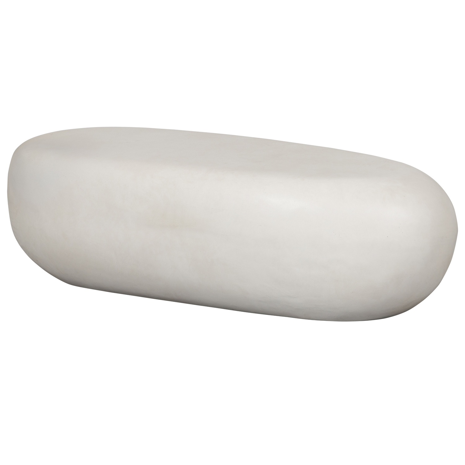 PEBBLE COFFEE TABLE WHITE 28x100x43CM