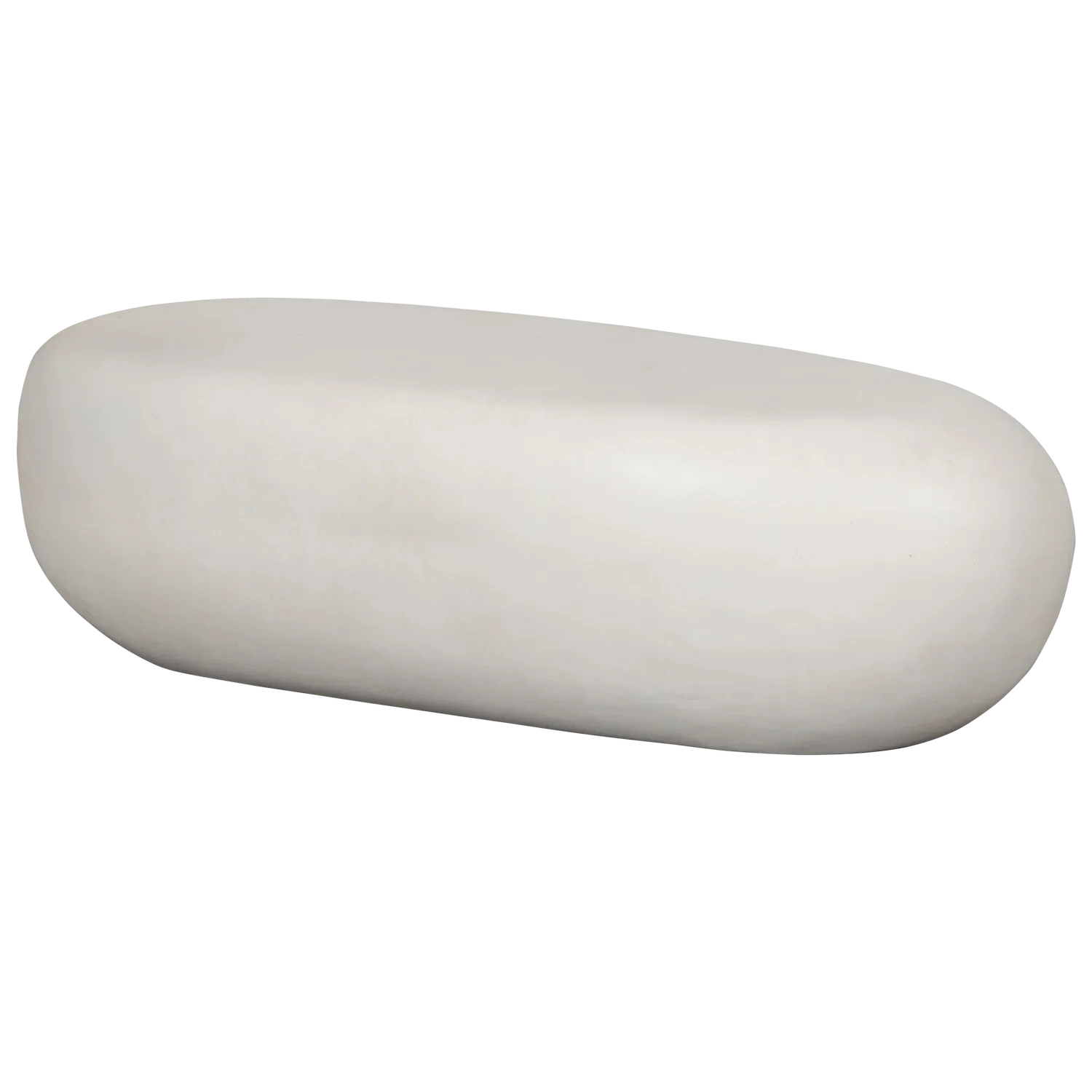 PEBBLE COFFEE TABLE WHITE 28x100x43CM